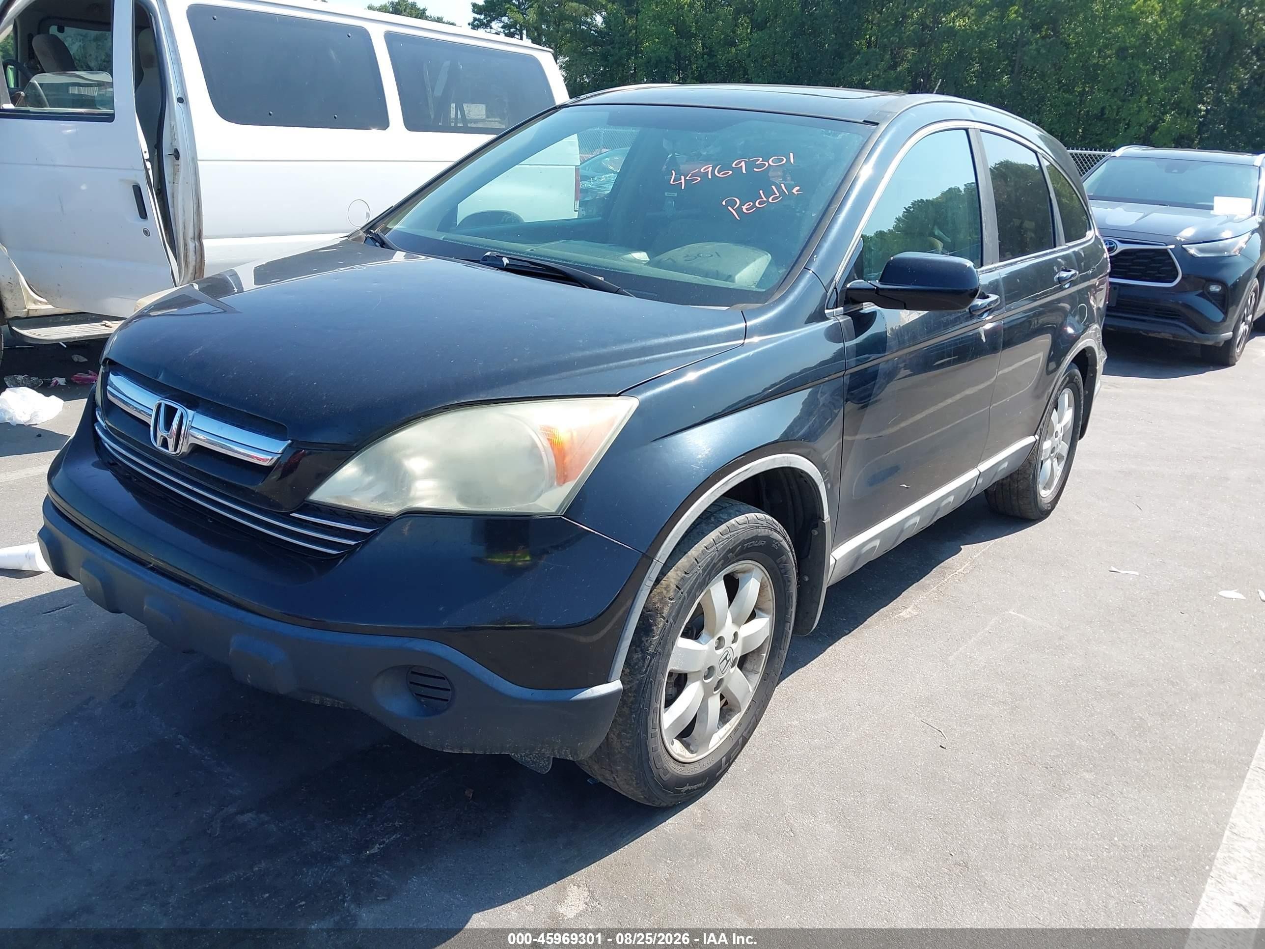 2009 Honda Cr-v Ex-l Blue vin: 5J6RE48759L062369
