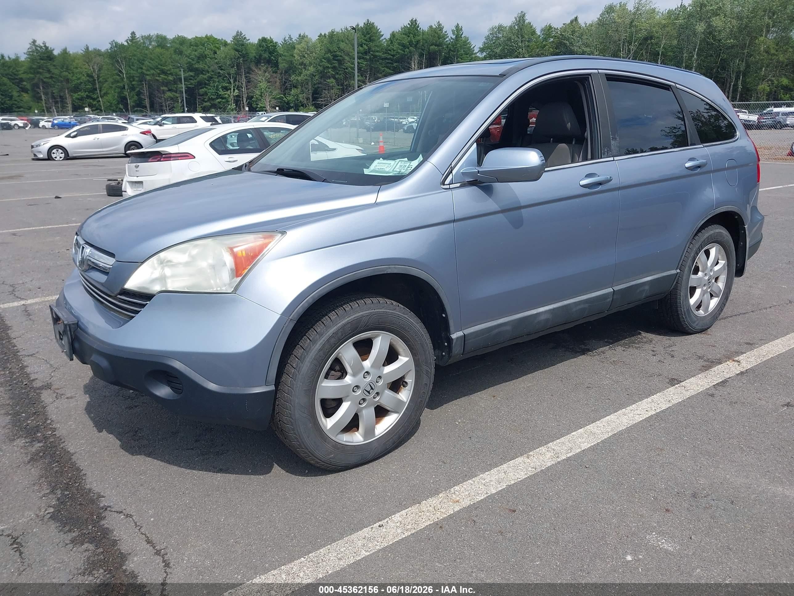 2009 Honda Cr-v Ex-l Light Blue vin: 5J6RE48759L063005