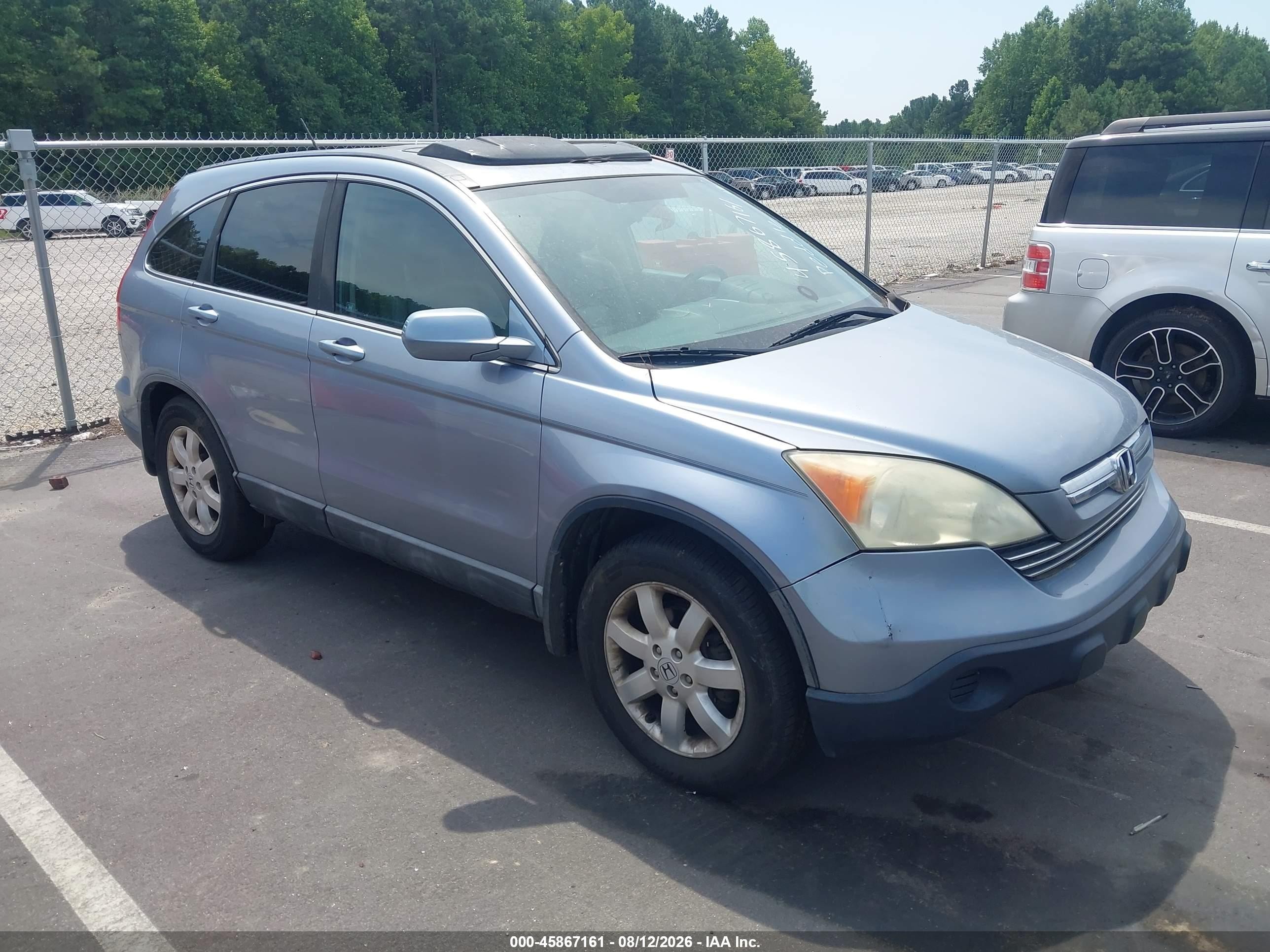 2008 Honda Cr-v Ex-l Blue vin: 5J6RE48768L009792