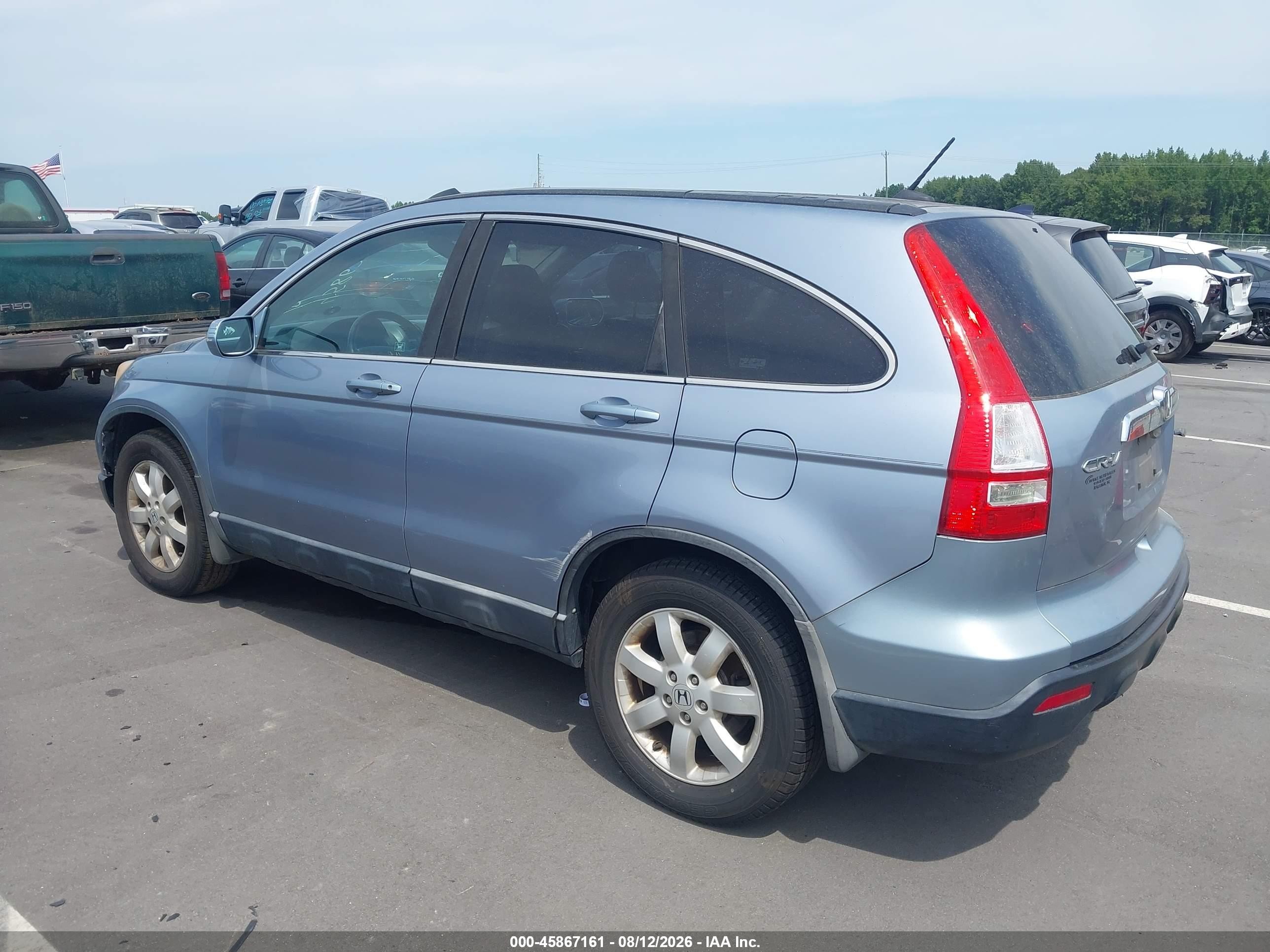 2008 Honda Cr-v Ex-l Blue vin: 5J6RE48768L009792