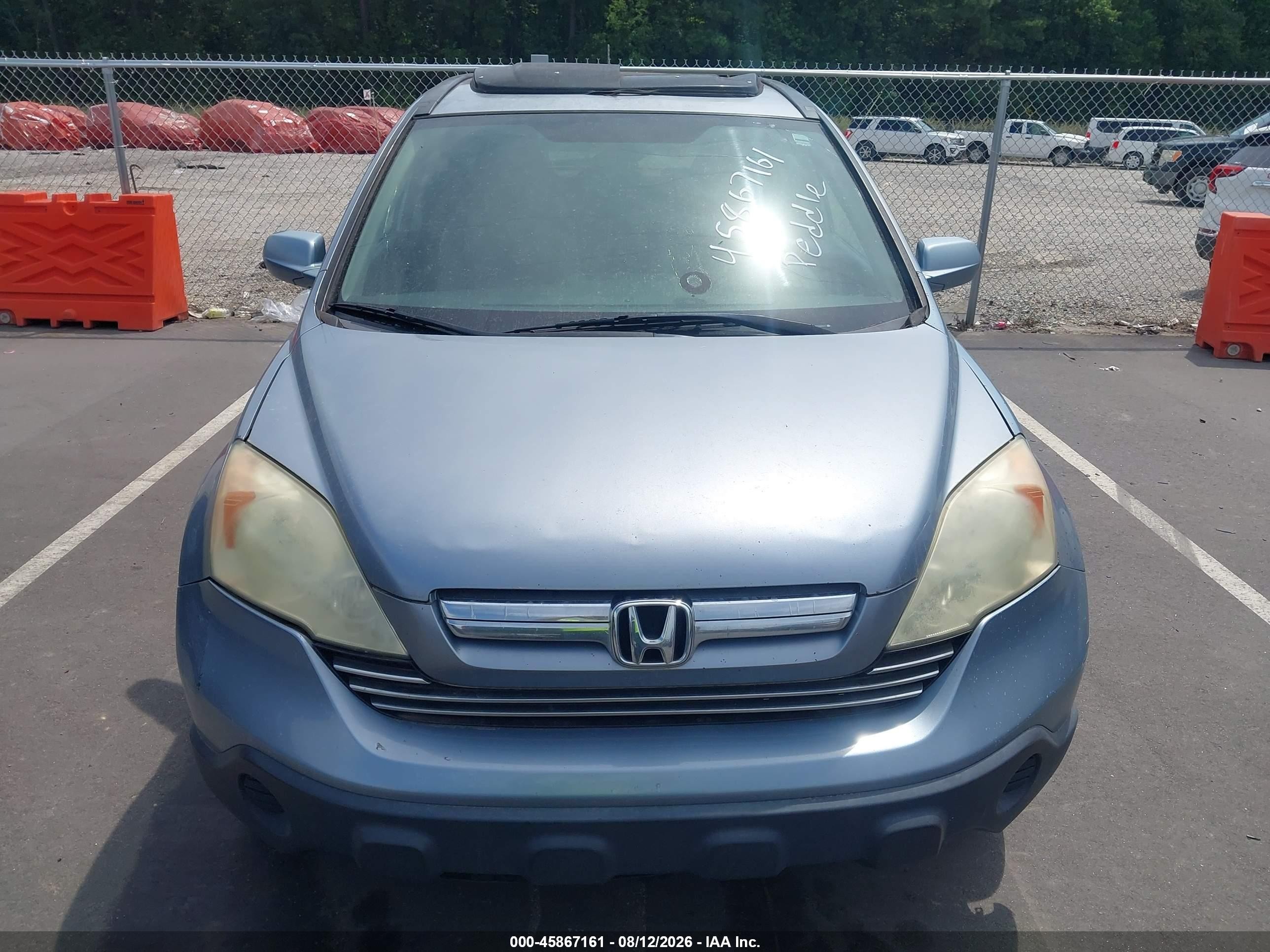 2008 Honda Cr-v Ex-l Blue vin: 5J6RE48768L009792