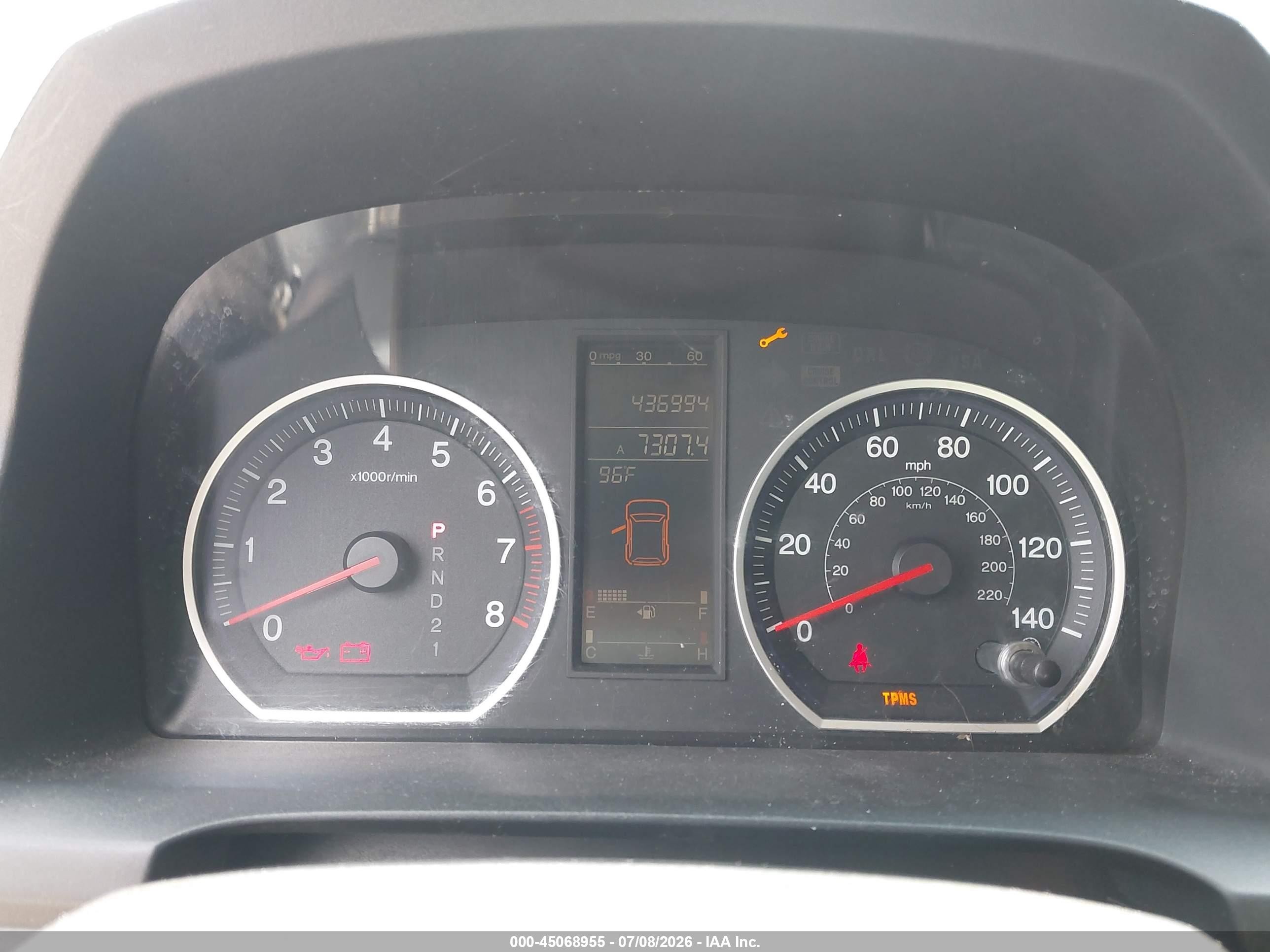 2008 Honda Cr-v Ex-l Blue vin: 5J6RE48768L024776