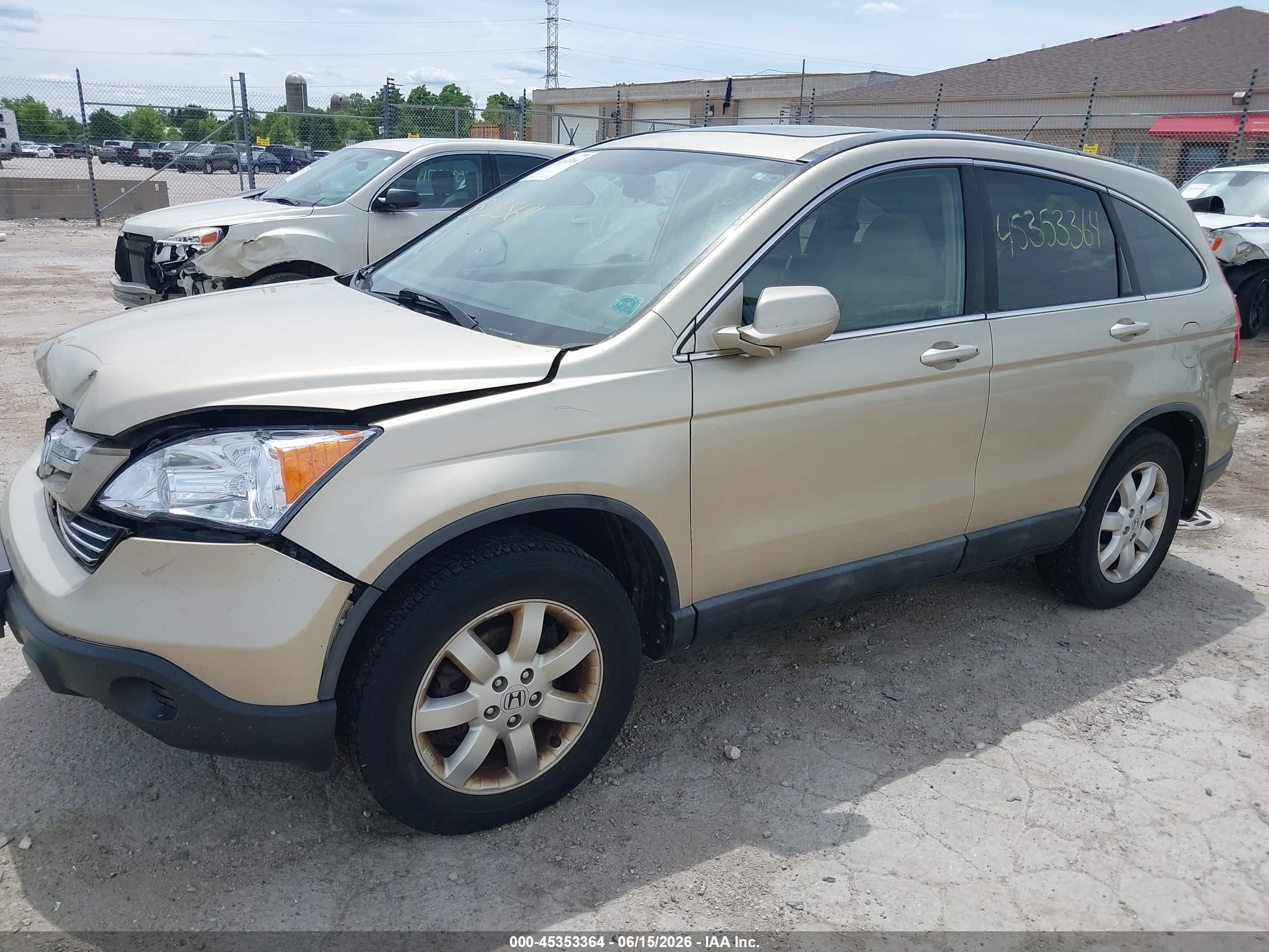 2008 Honda Cr-v Ex-l Золотой vin: 5J6RE48768L041559