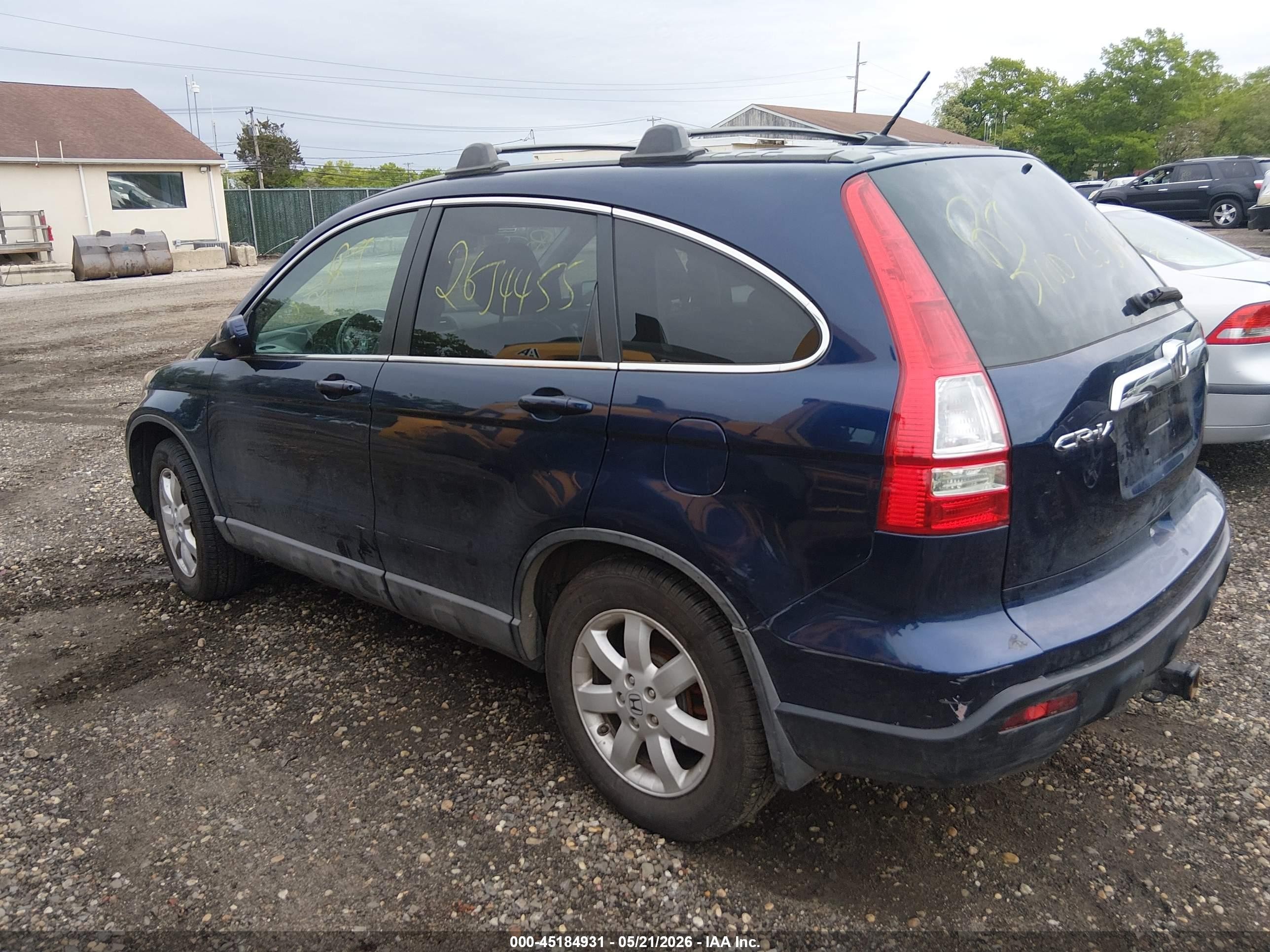 2008 Honda Cr-v Ex-l Blue vin: 5J6RE48768L045241