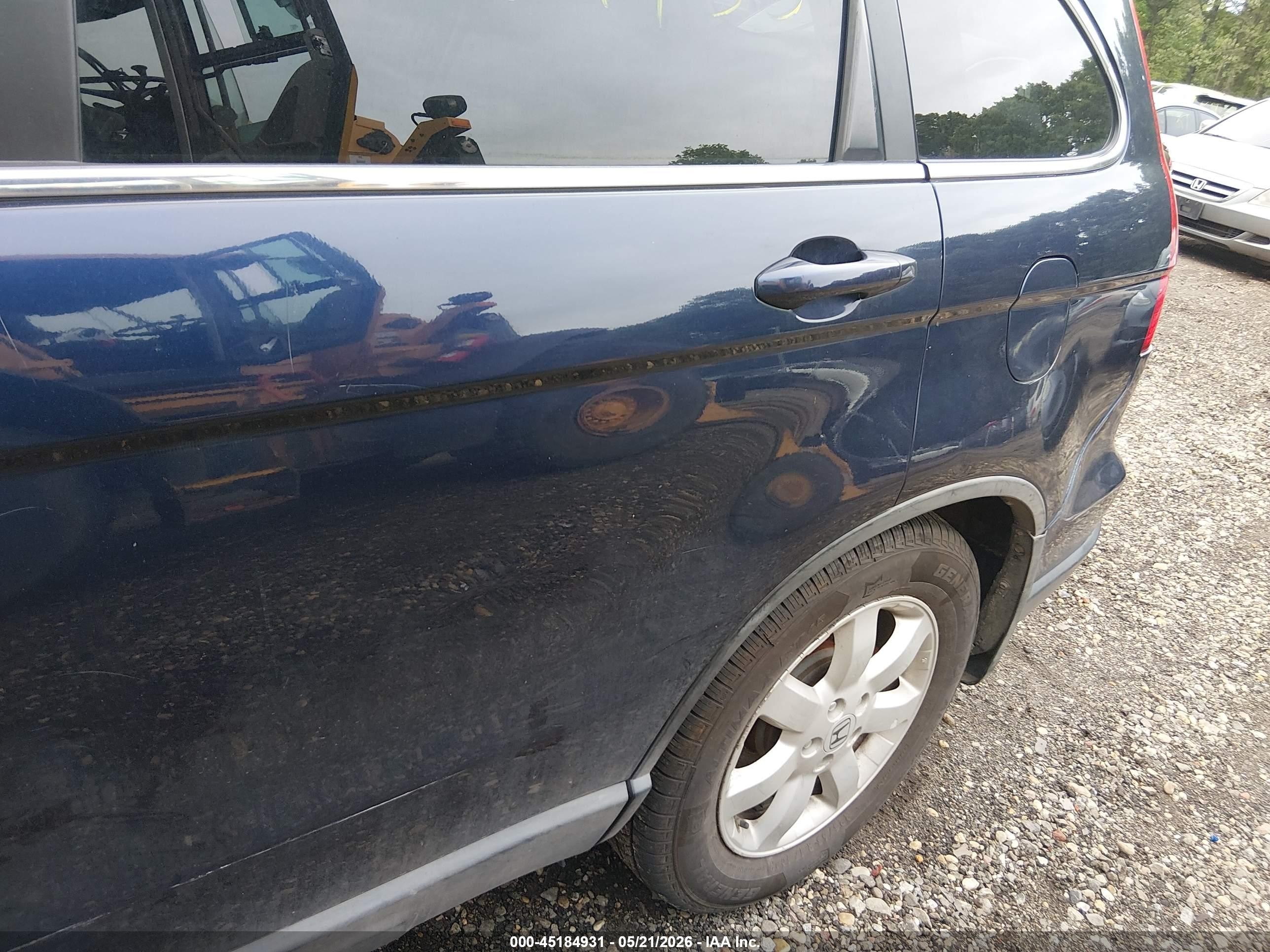 2008 Honda Cr-v Ex-l Blue vin: 5J6RE48768L045241
