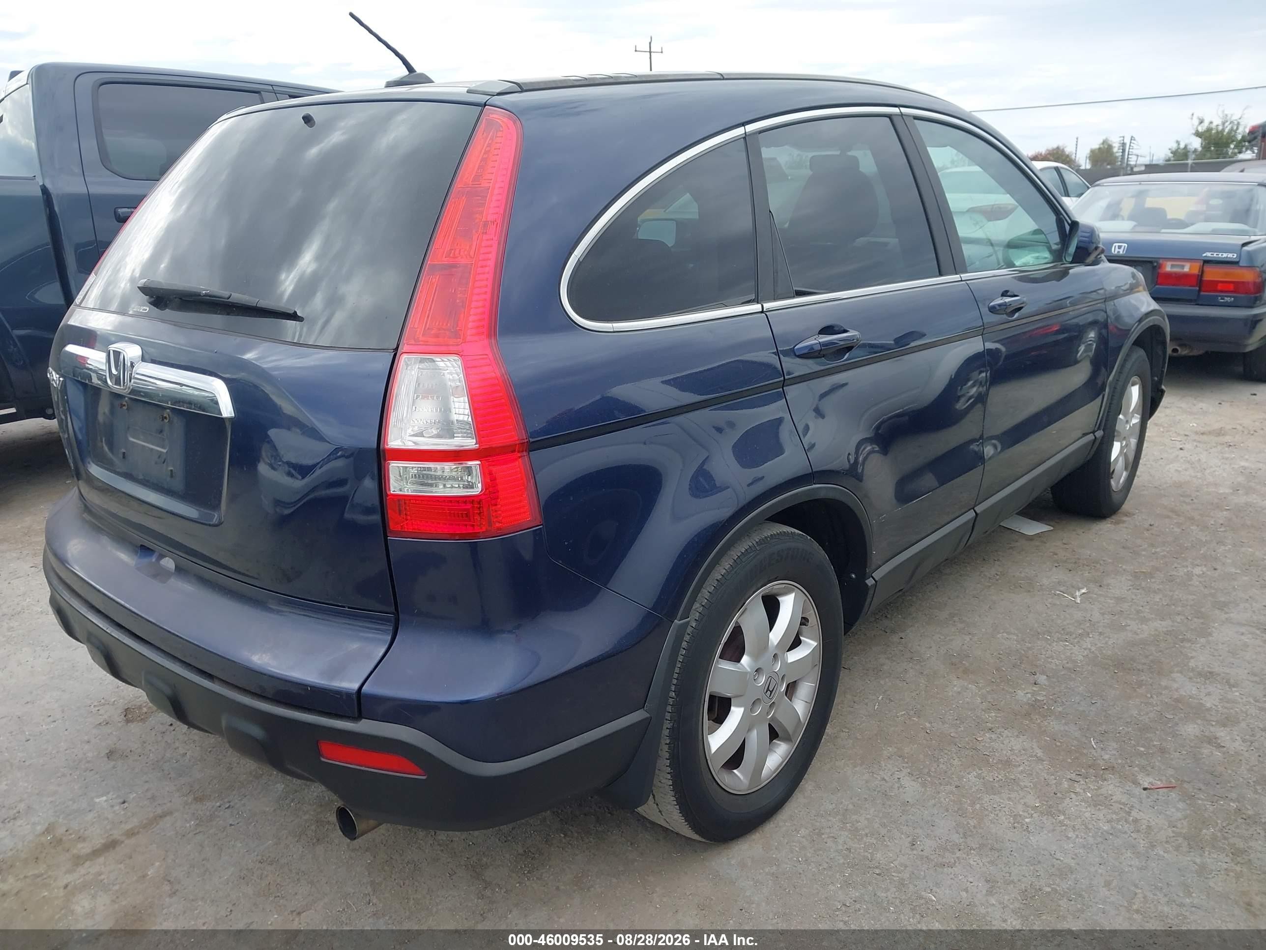 2009 Honda Cr-v Ex-l Dark Blue vin: 5J6RE48769L002228