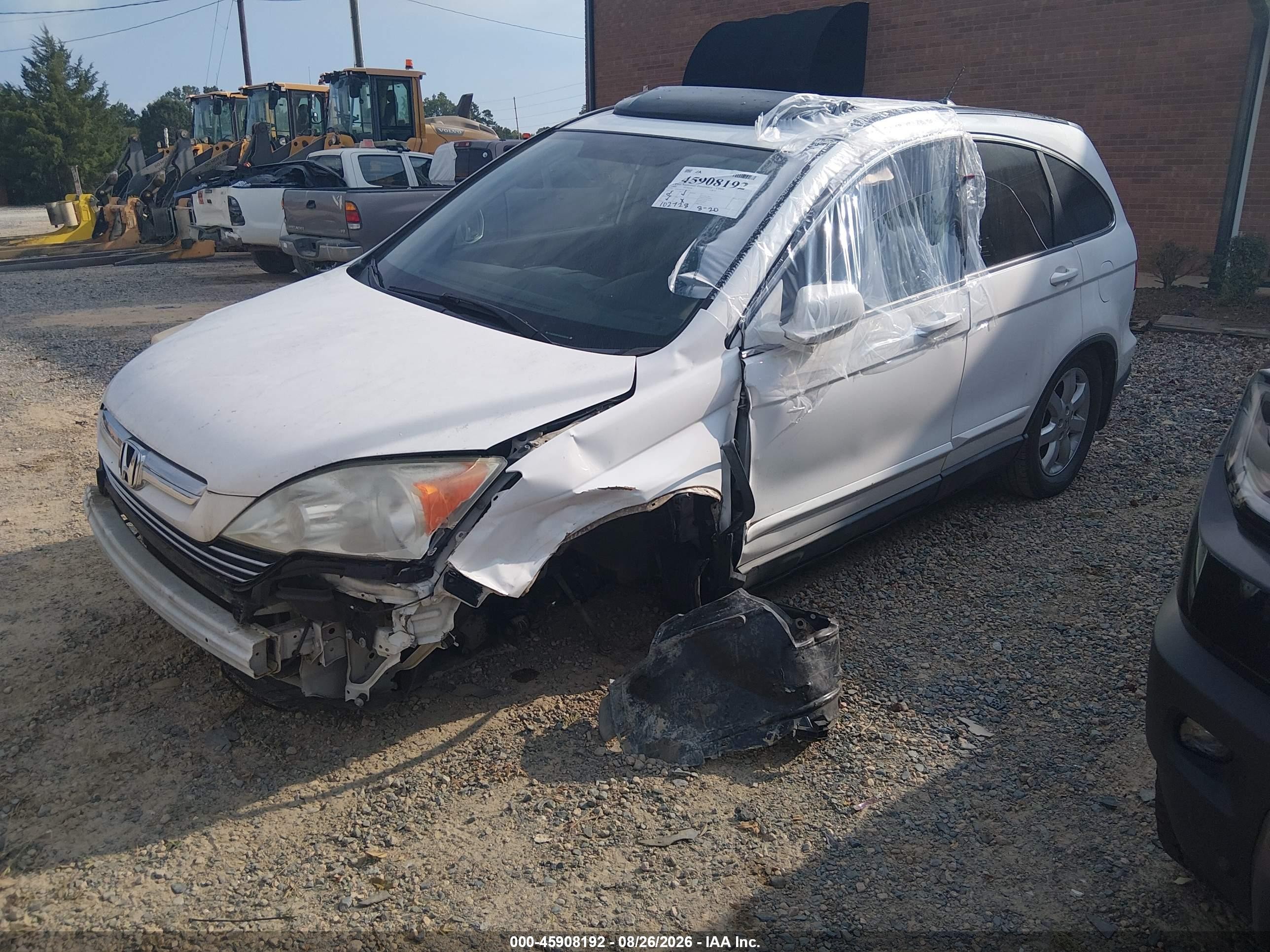 2009 Honda Cr-v Ex-l White vin: 5J6RE48769L058735