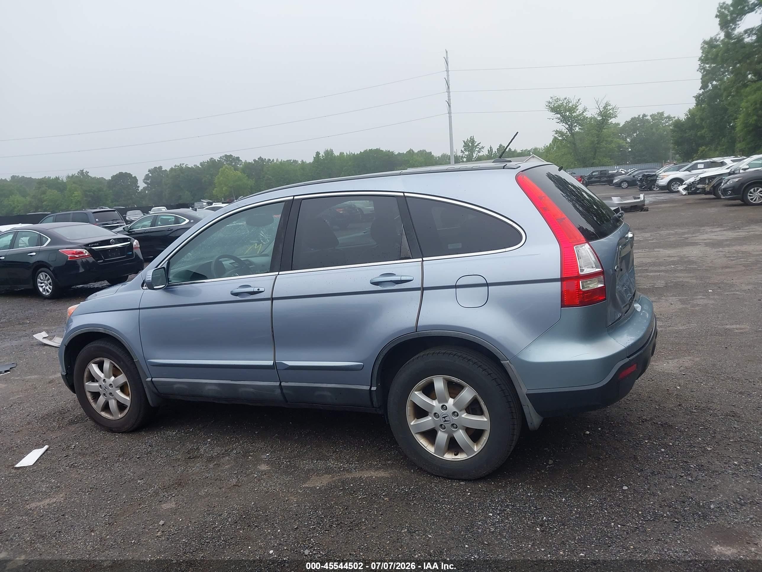 2008 Honda Cr-v Ex-l Blue vin: 5J6RE48778L003144