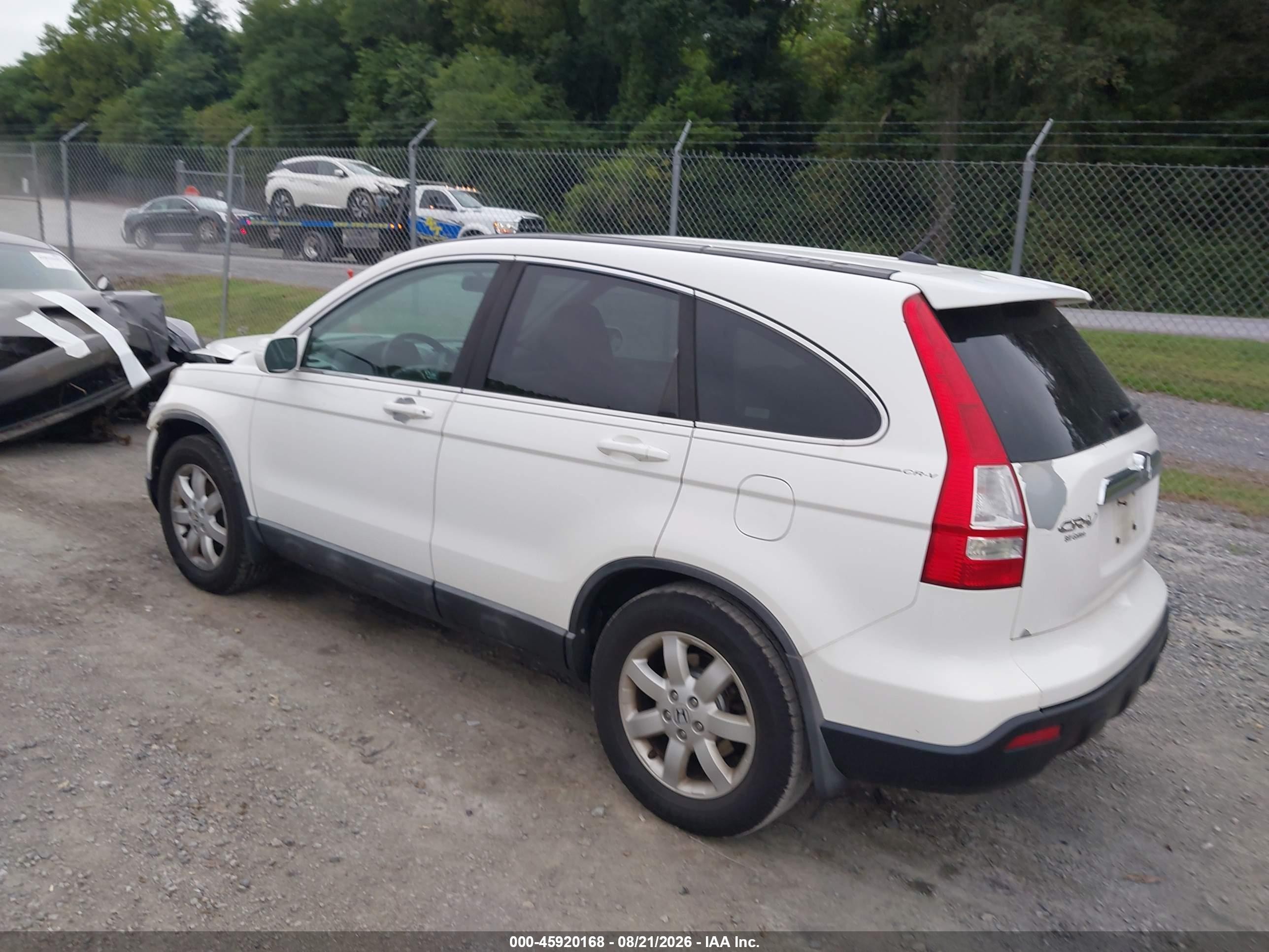 2008 Honda Cr-v Ex-l White vin: 5J6RE48778L019635