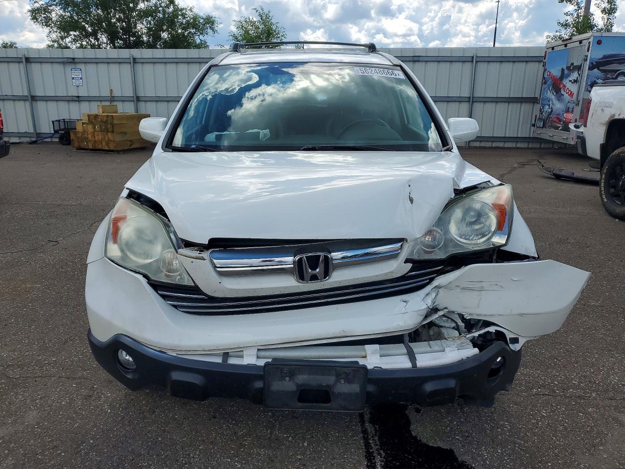 2008 Honda Cr-v Exl White vin: 5J6RE48778L019649