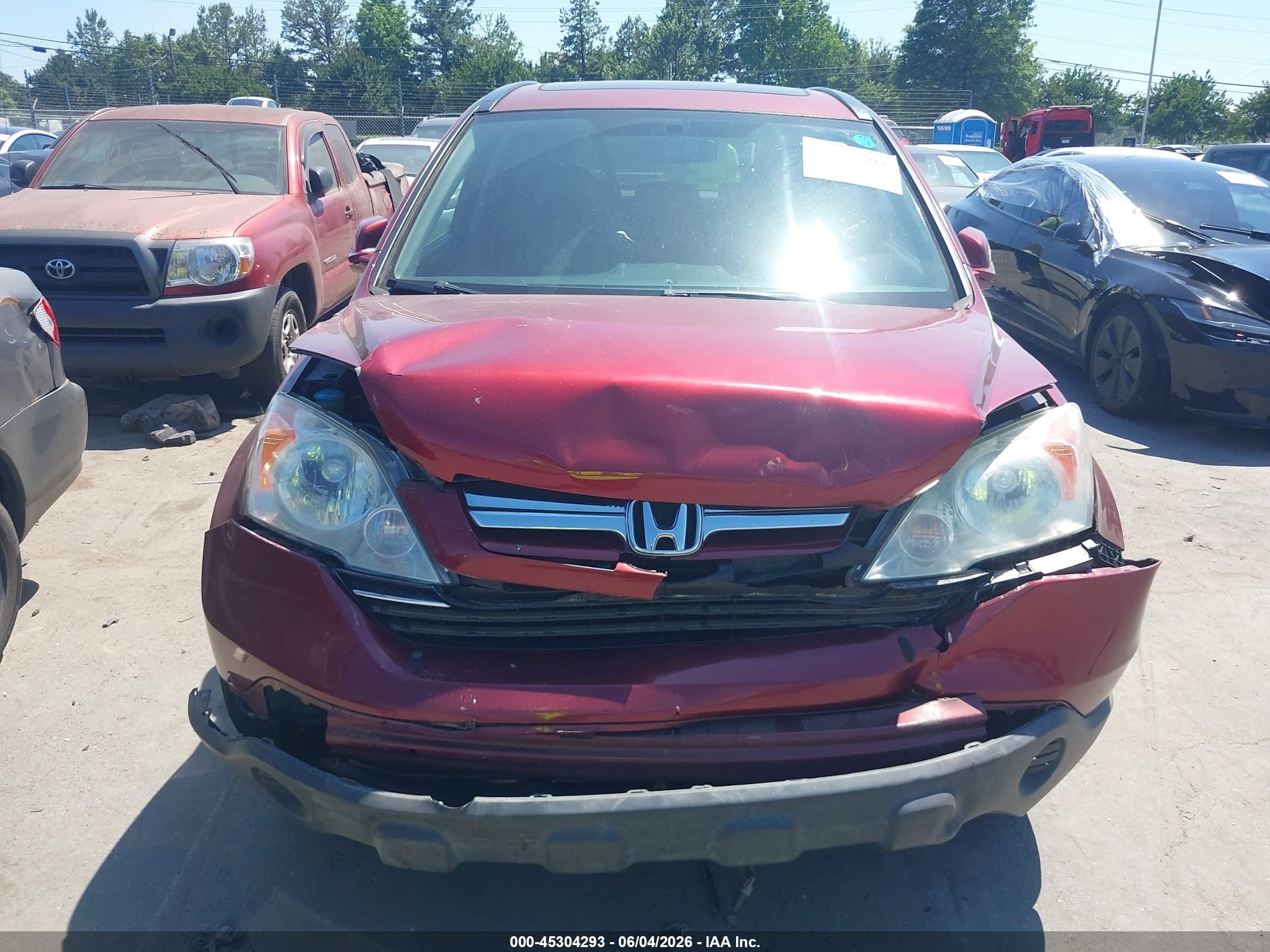2008 Honda Cr-v Ex-l Burgundy vin: 5J6RE48778L022101