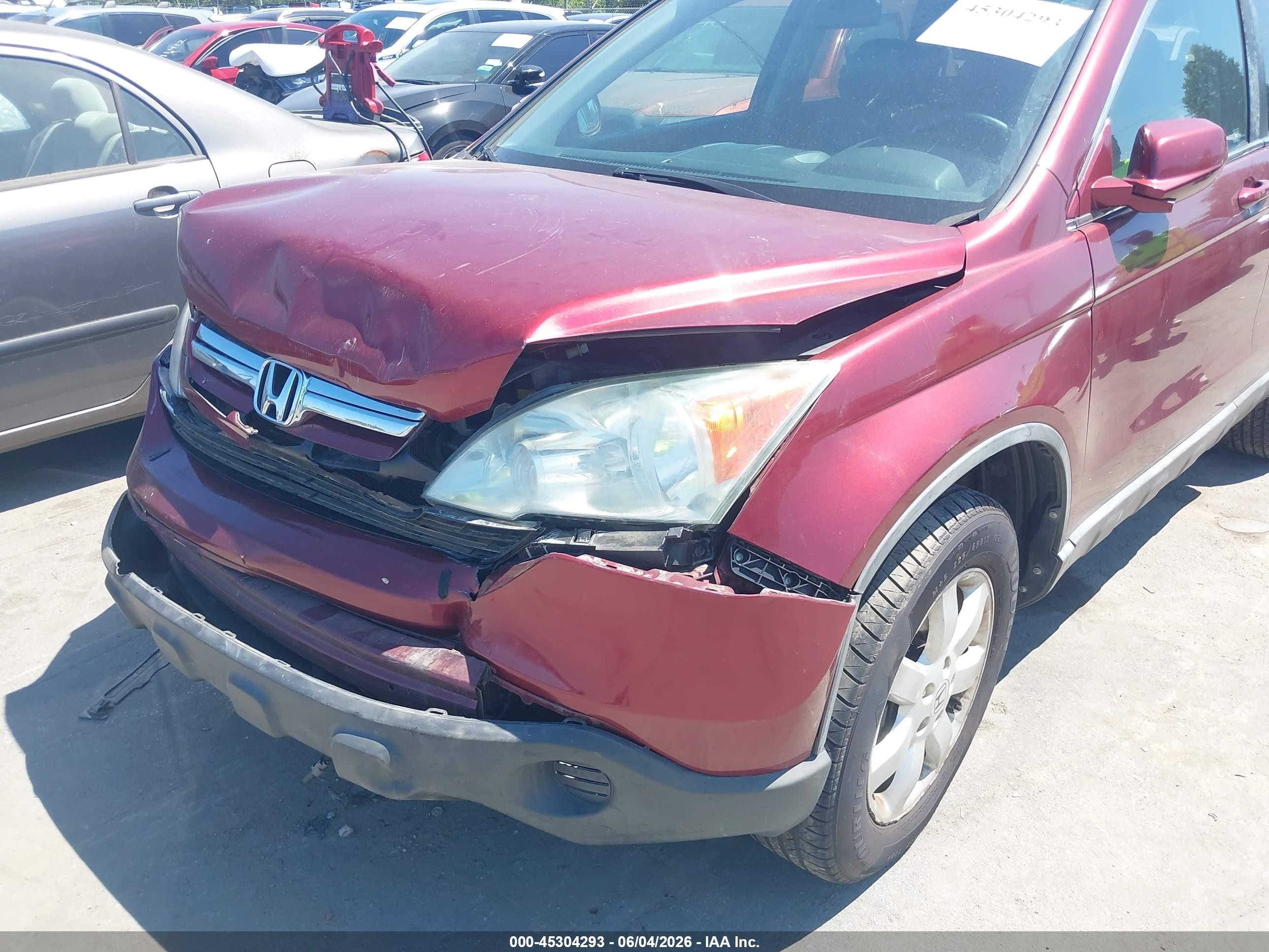 2008 Honda Cr-v Ex-l Burgundy vin: 5J6RE48778L022101
