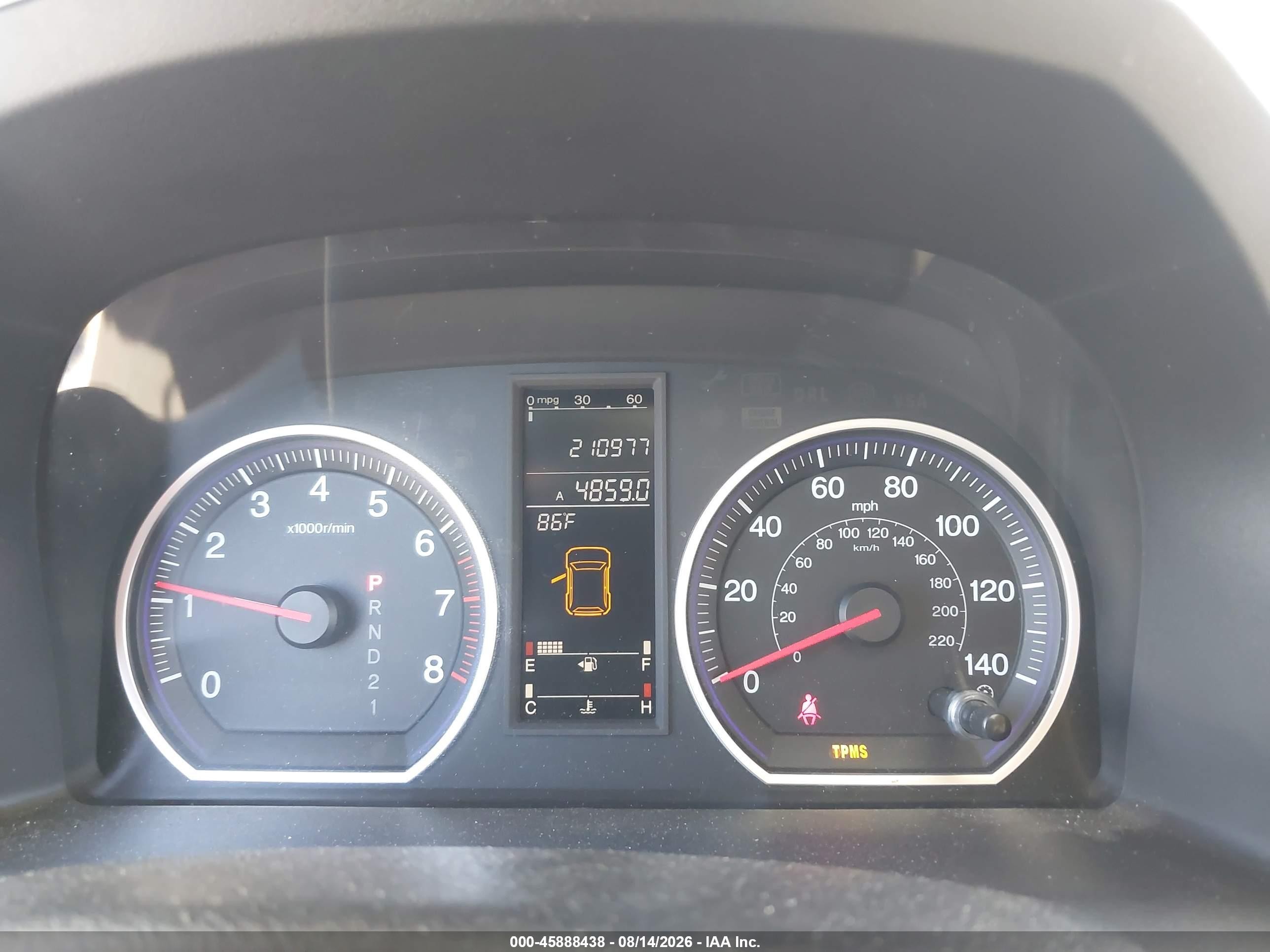2009 Honda Cr-v Ex-l Champagne vin: 5J6RE48779L021287