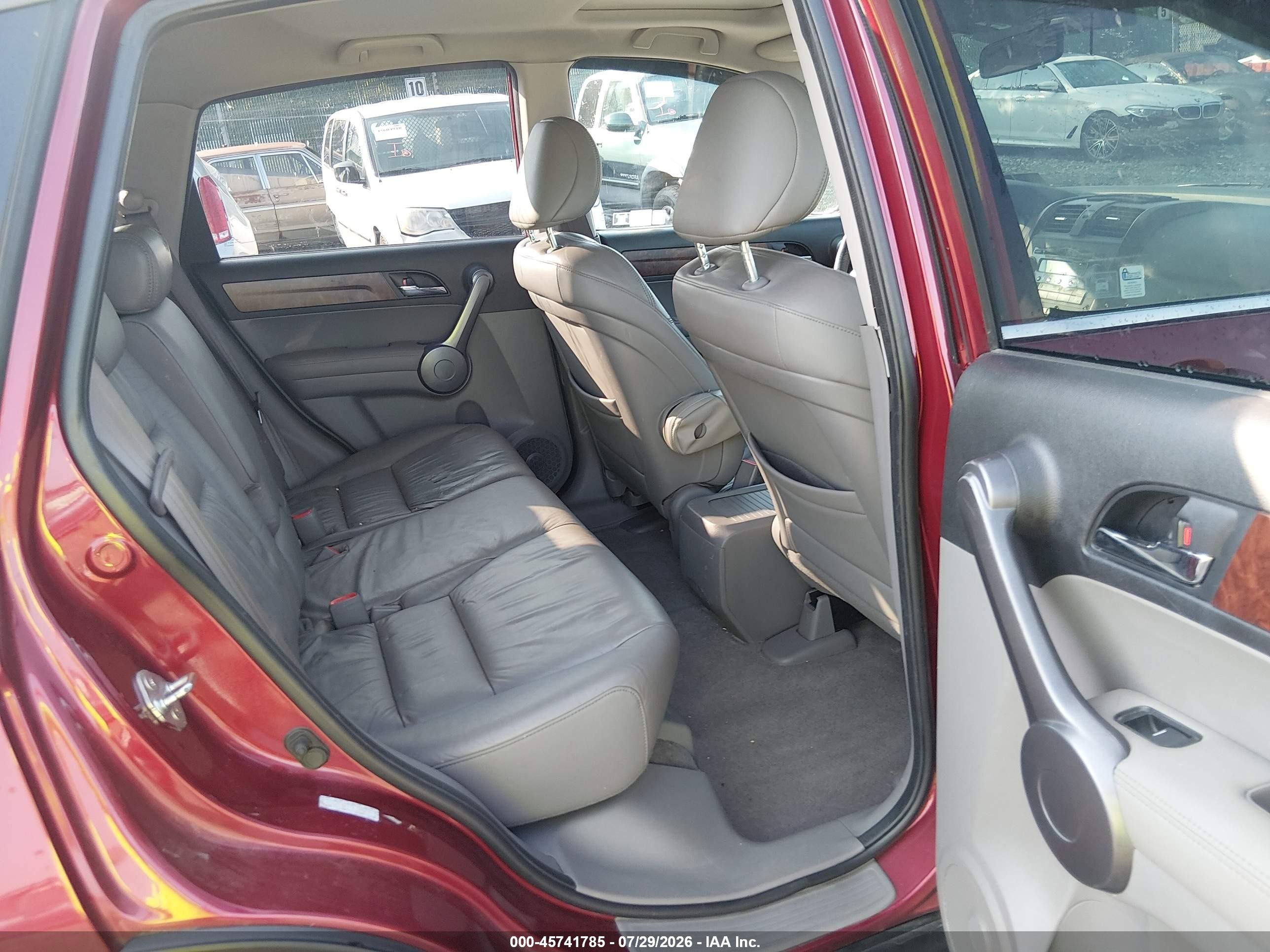2009 Honda Cr-v Ex-l Burgundy vin: 5J6RE48779L024898