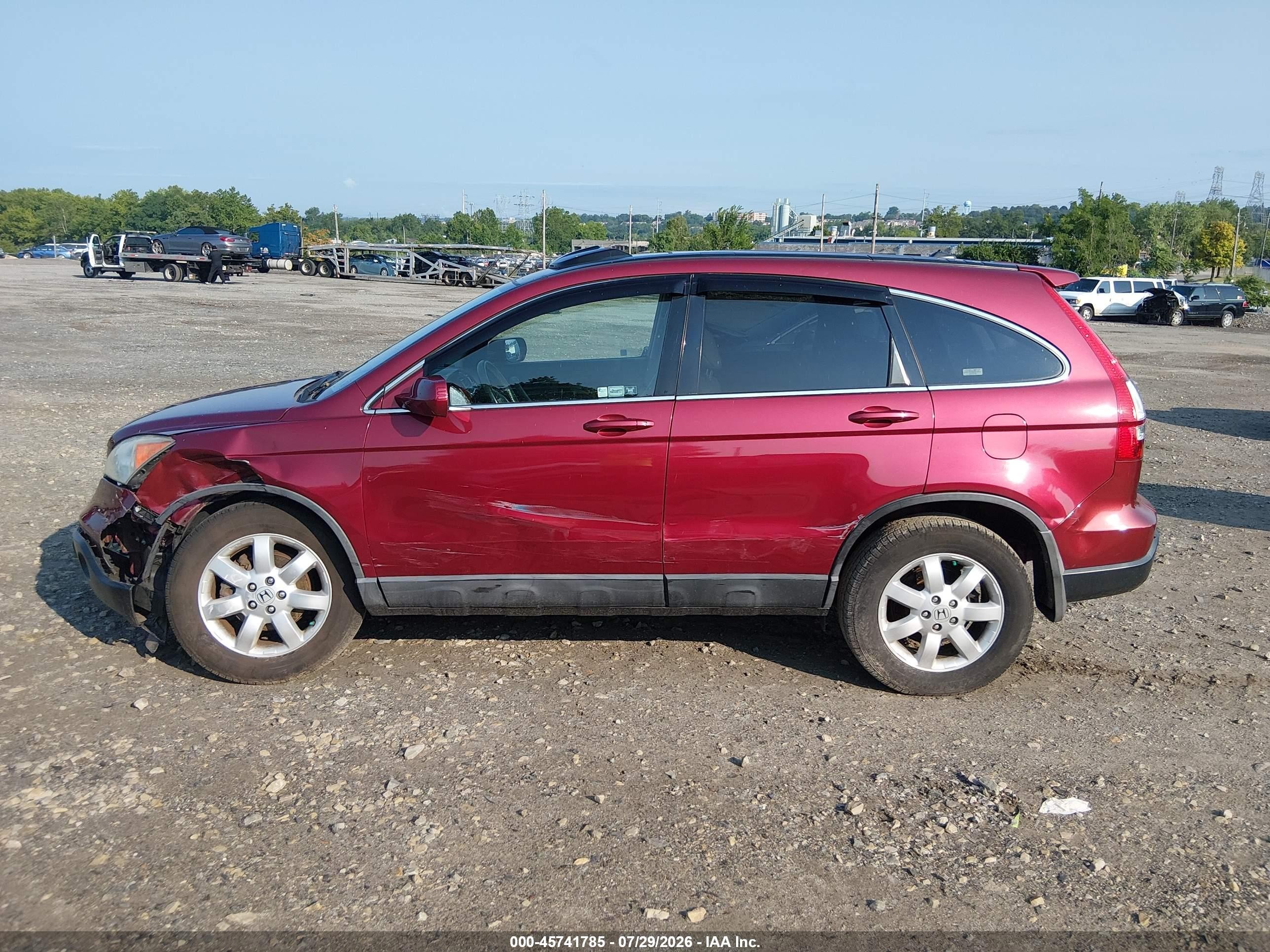 2009 Honda Cr-v Ex-l Burgundy vin: 5J6RE48779L024898