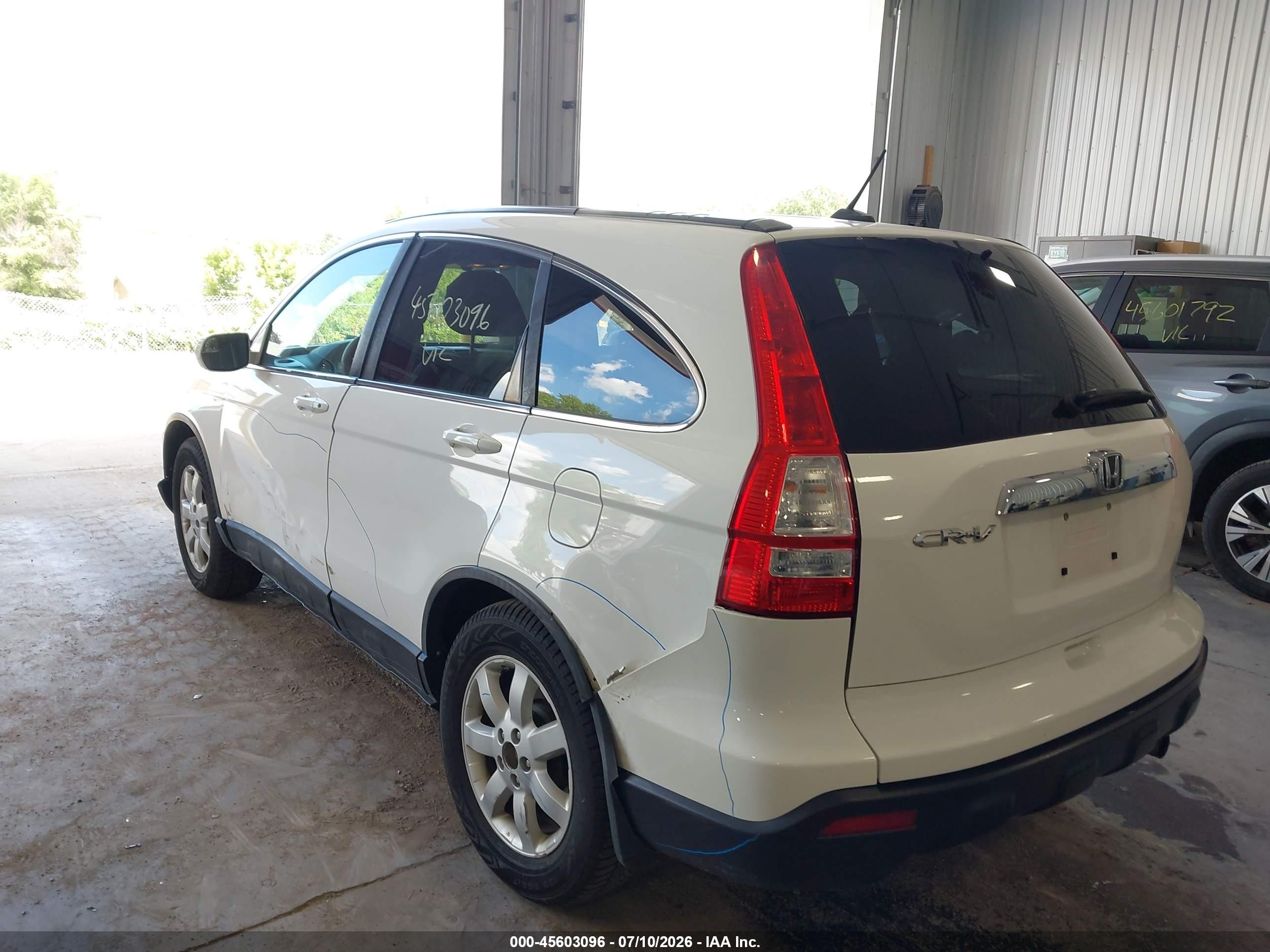 2009 Honda Cr-v Ex-l White vin: 5J6RE48779L037232