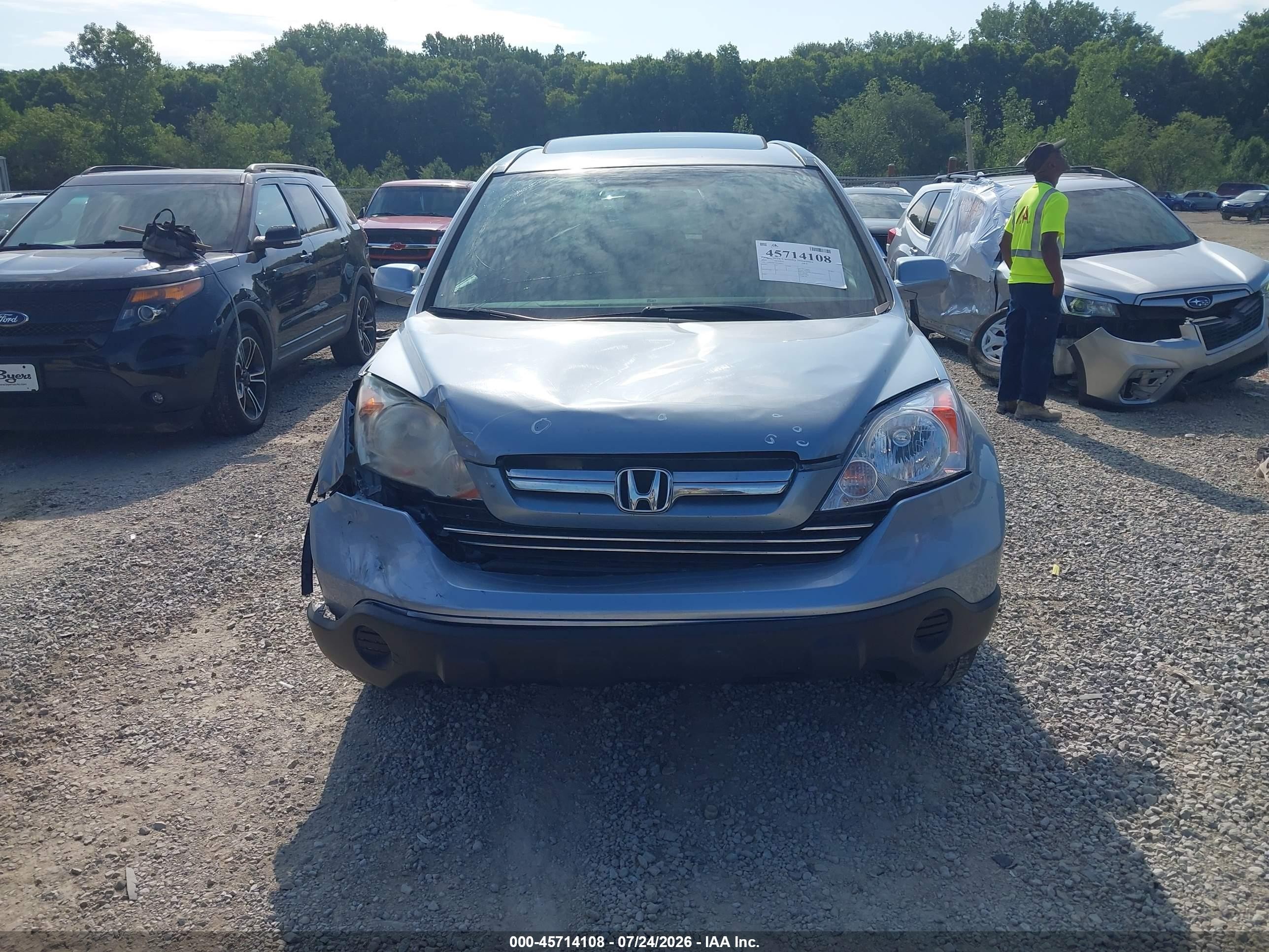 2009 Honda Cr-v Ex-l Синий vin: 5J6RE48779L060011