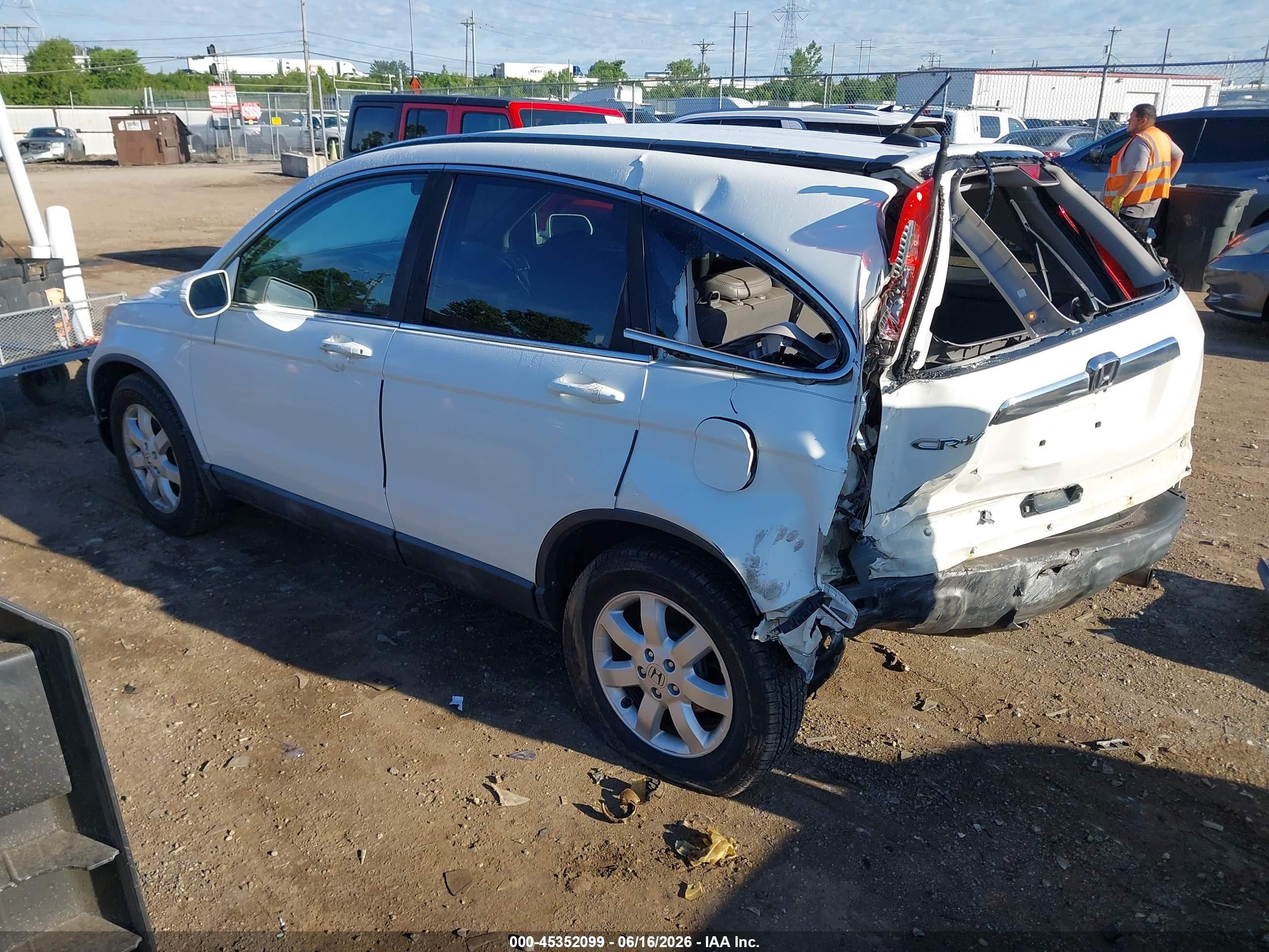 2009 Honda Cr-v Ex-l White vin: 5J6RE48779L061840