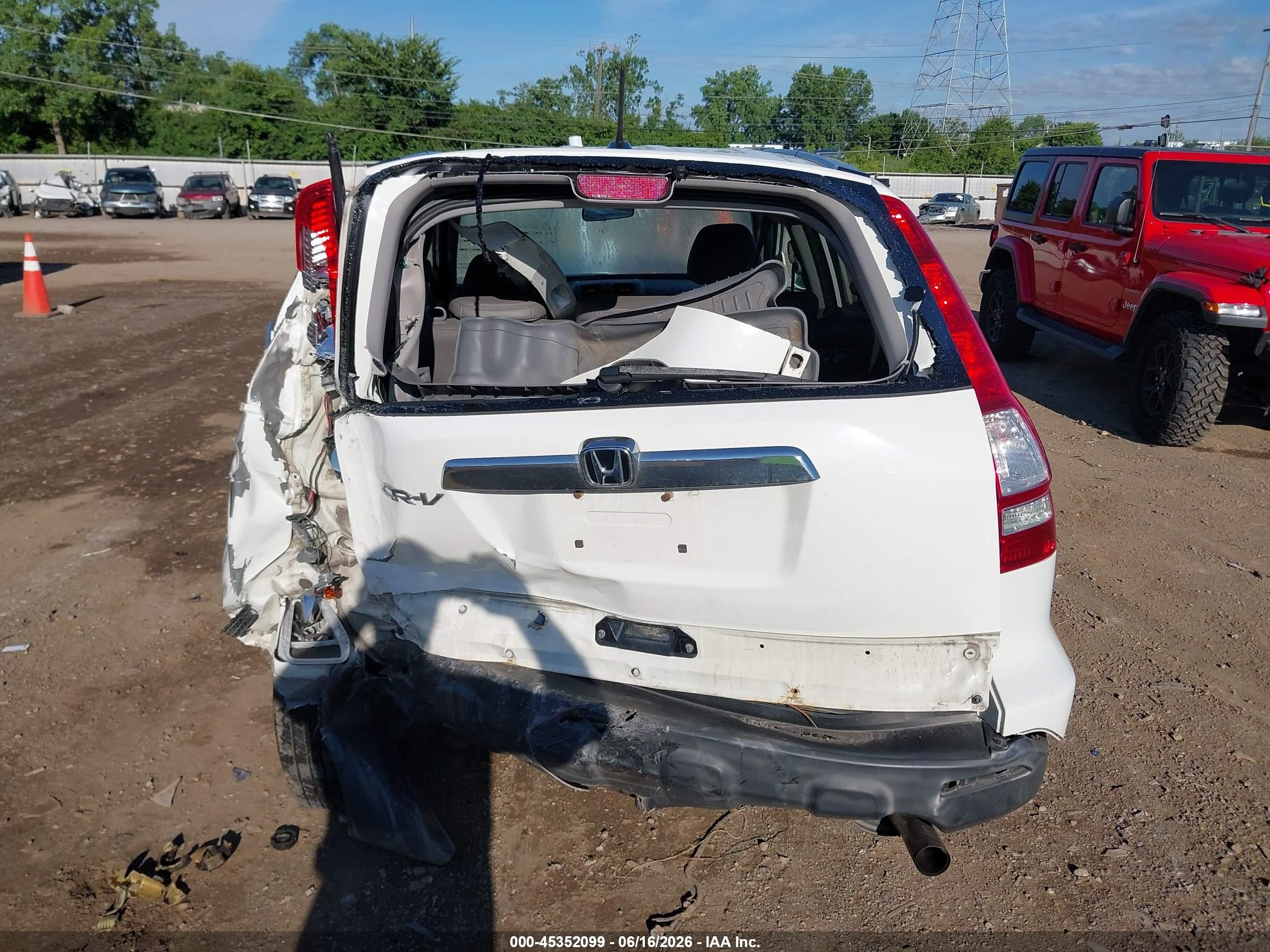 2009 Honda Cr-v Ex-l White vin: 5J6RE48779L061840