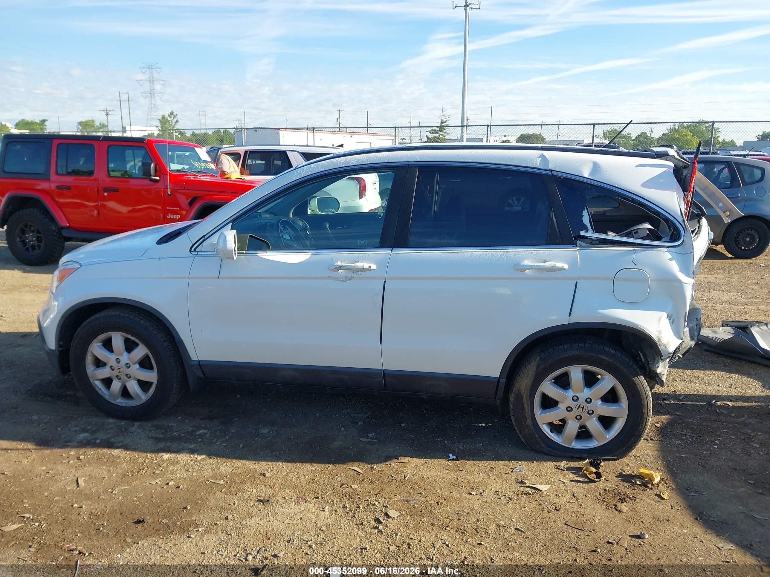2009 Honda Cr-v Ex-l White vin: 5J6RE48779L061840