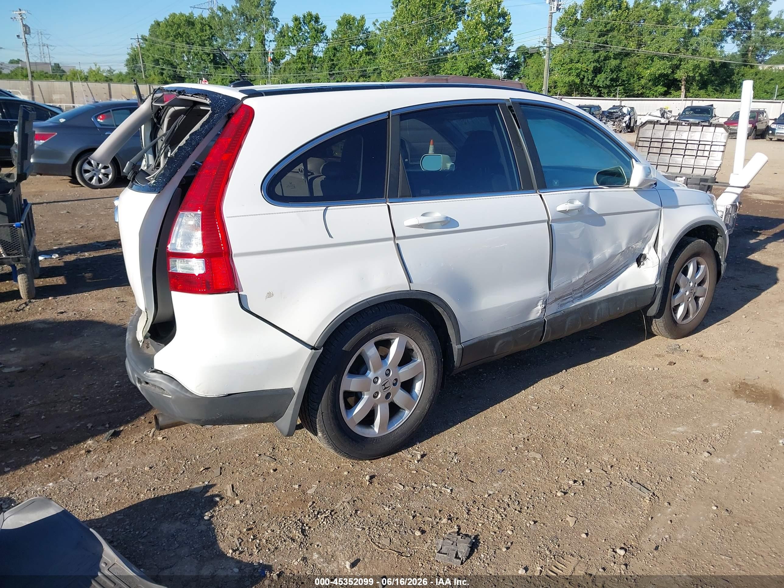 2009 Honda Cr-v Ex-l White vin: 5J6RE48779L061840