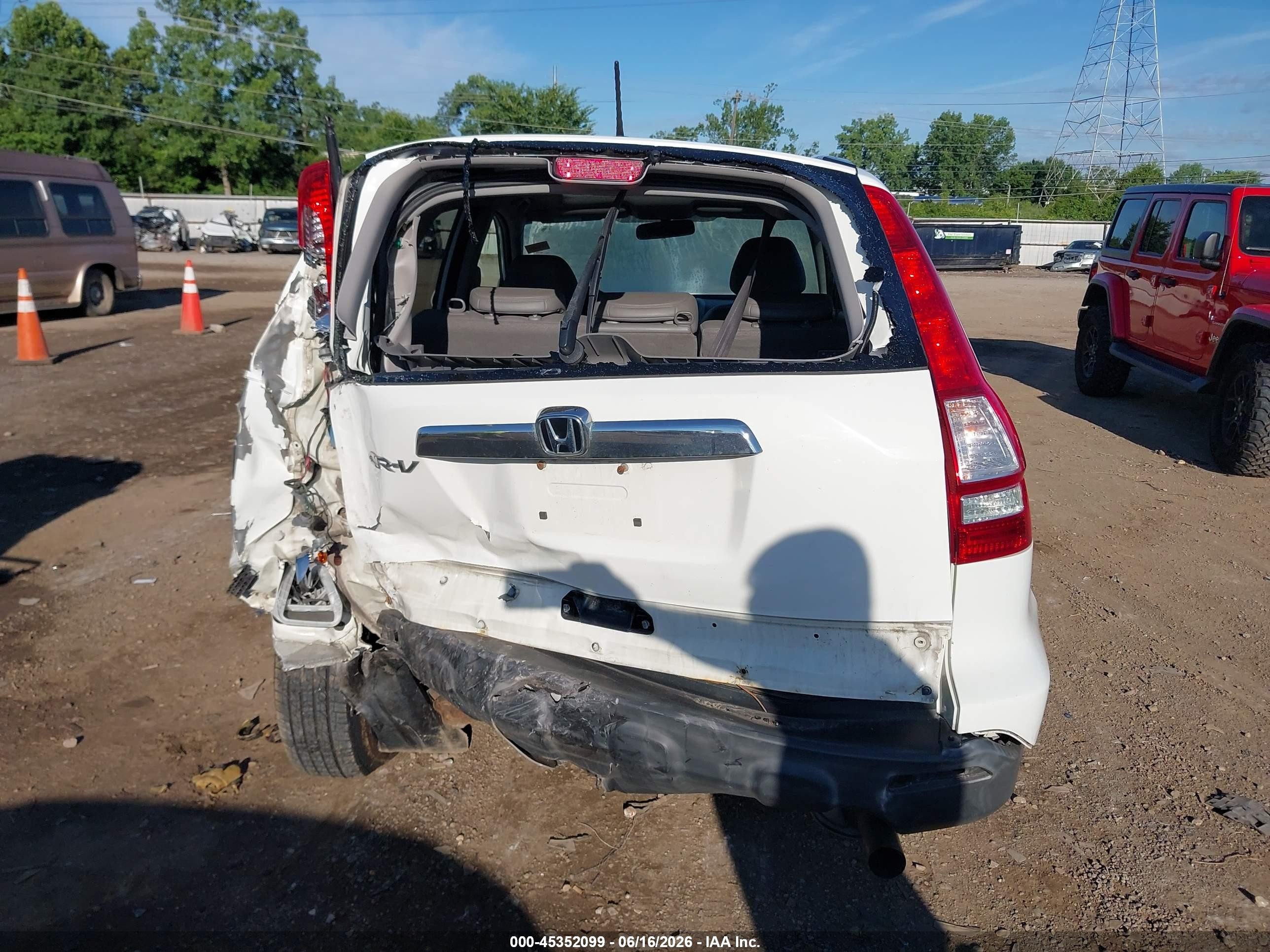 2009 Honda Cr-v Ex-l White vin: 5J6RE48779L061840