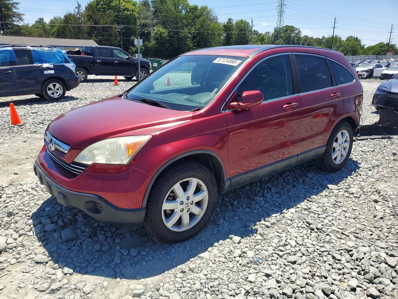 2007 Honda Cr-v Exl Бордовый vin: 5J6RE48787L014796