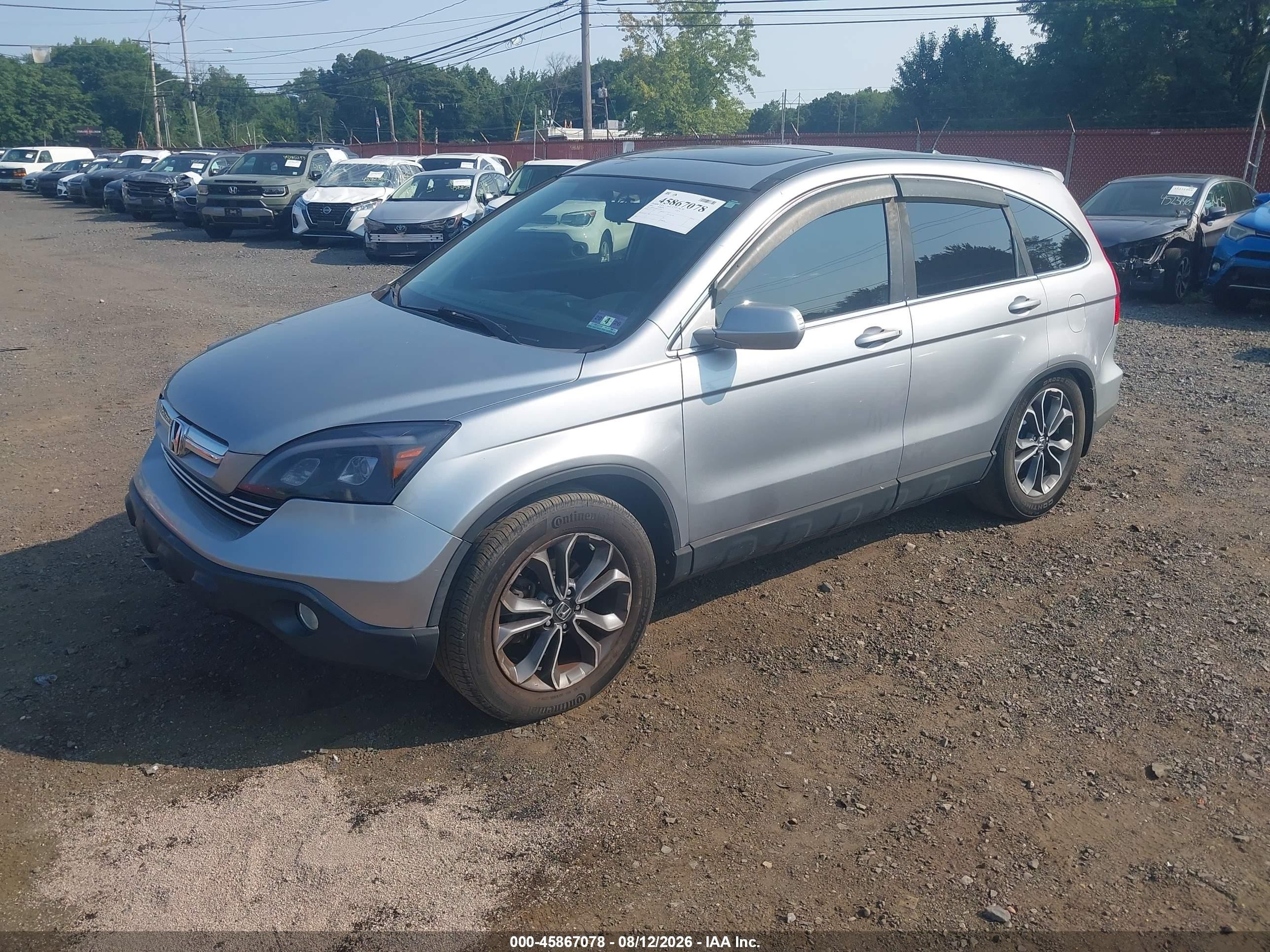 2008 Honda Cr-v Ex-l Silver vin: 5J6RE48788L015724