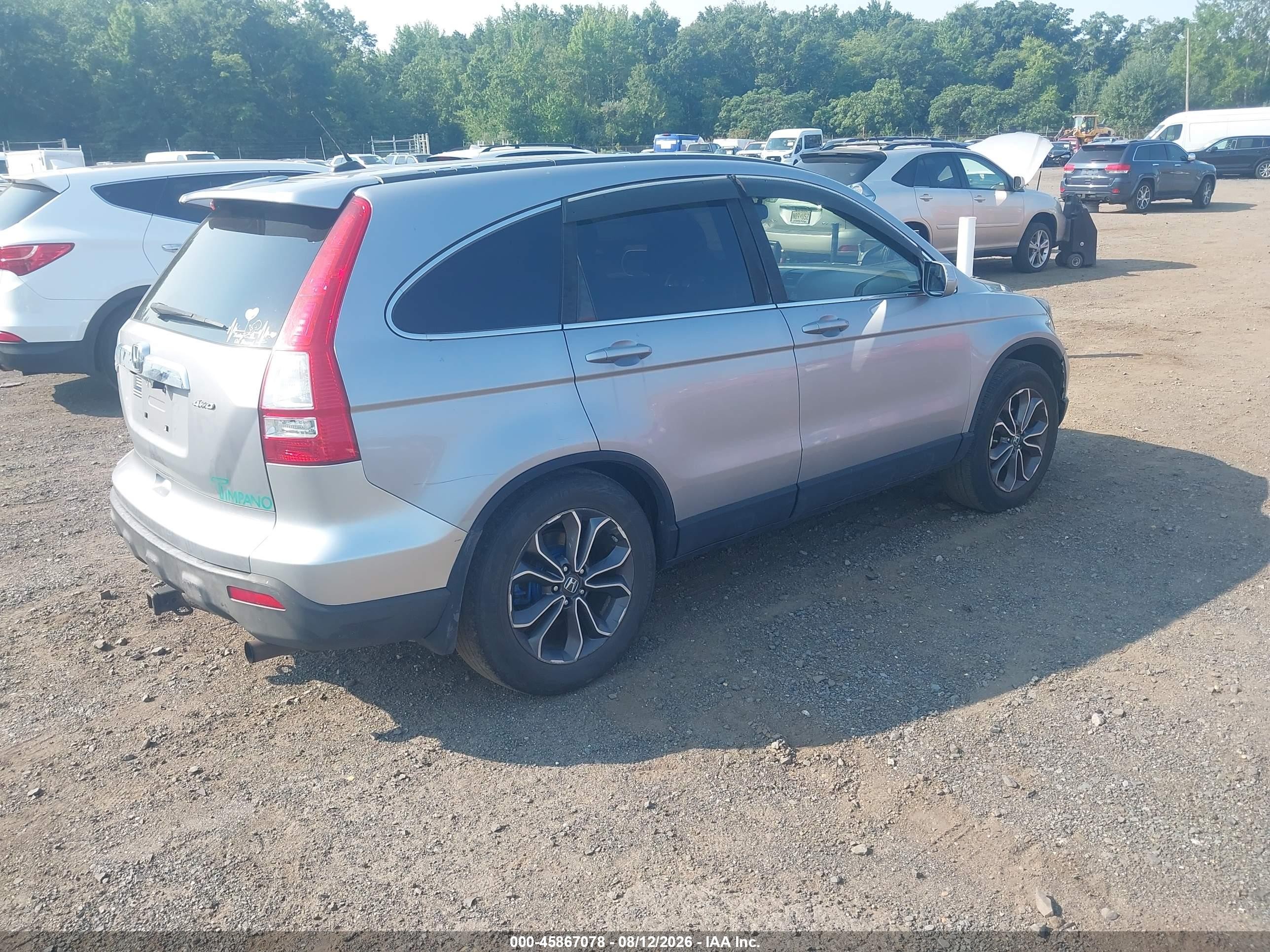 2008 Honda Cr-v Ex-l Silver vin: 5J6RE48788L015724