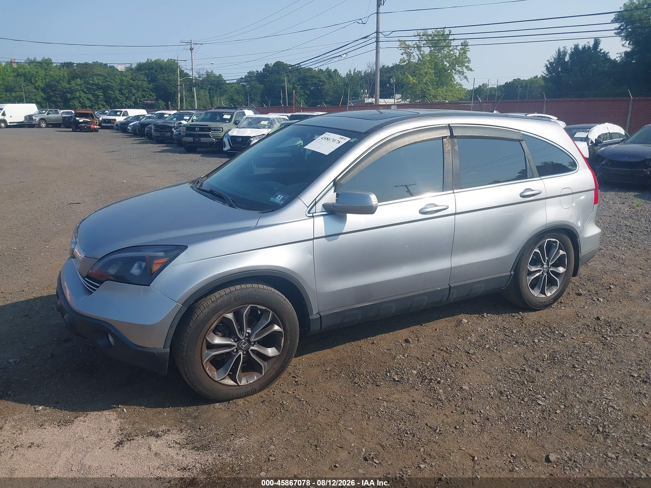 2008 Honda Cr-v Ex-l Silver vin: 5J6RE48788L015724