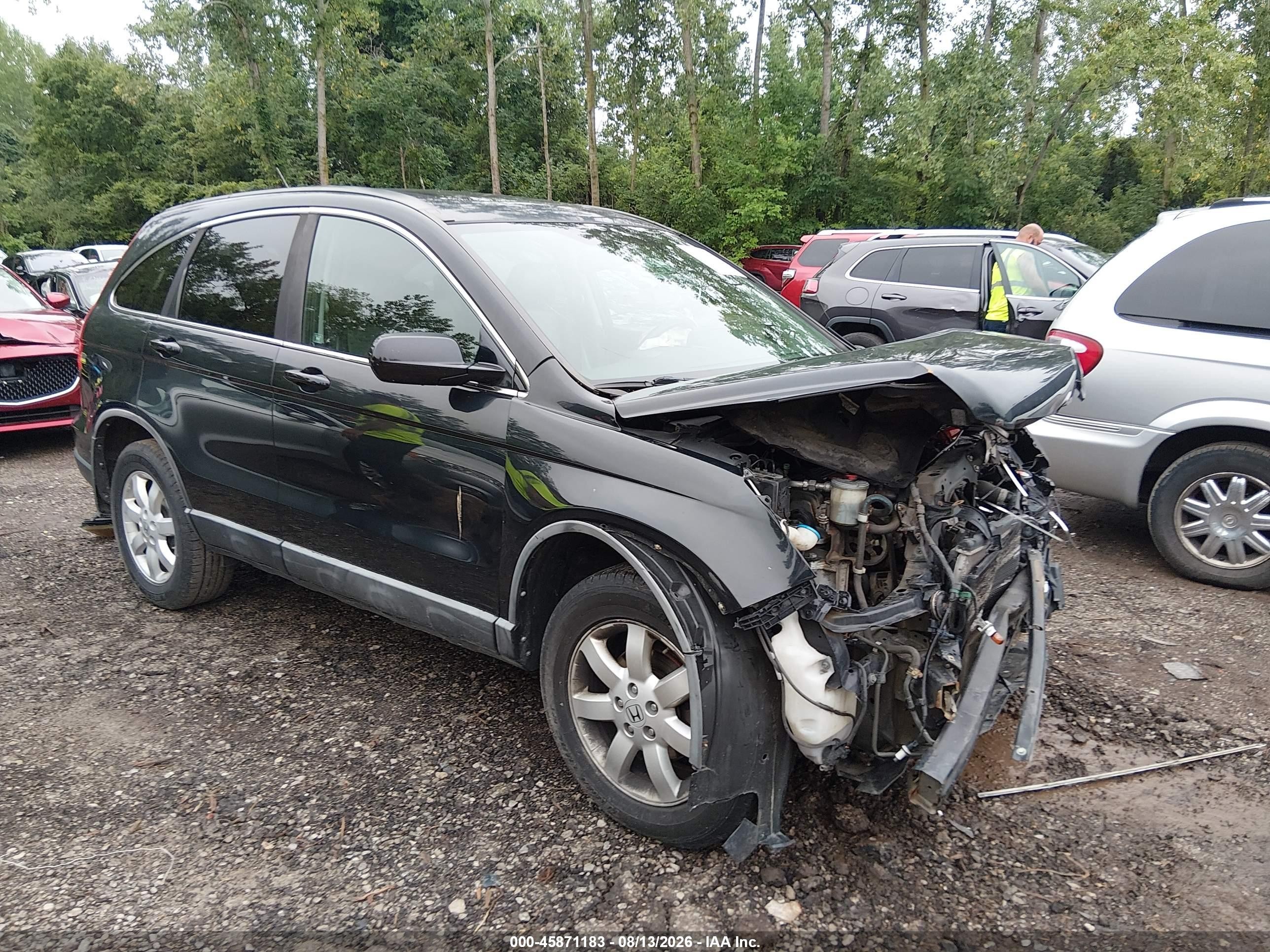 2008 Honda Cr-v Ex-l Black vin: 5J6RE48788L017585