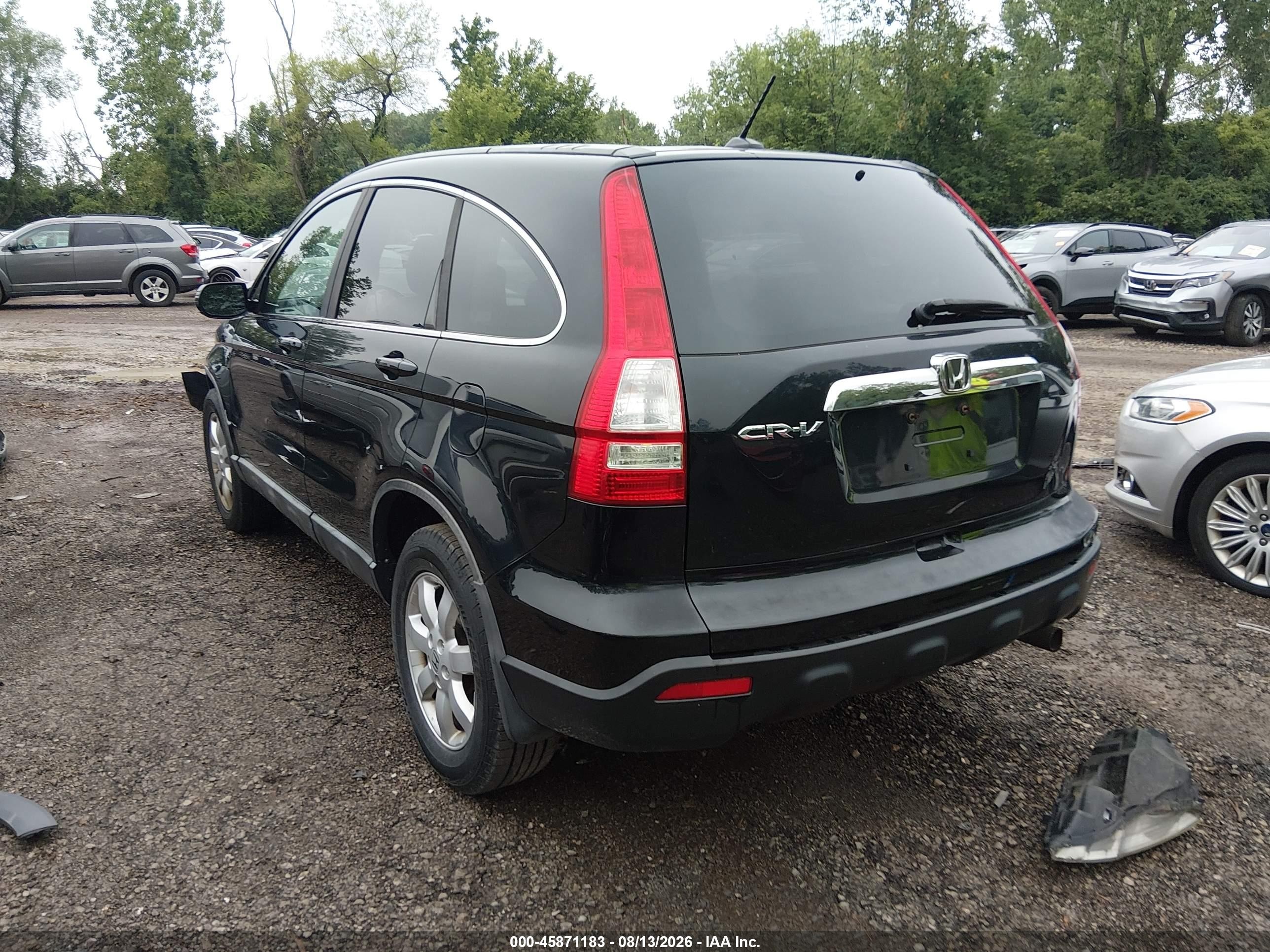2008 Honda Cr-v Ex-l Черный vin: 5J6RE48788L017585