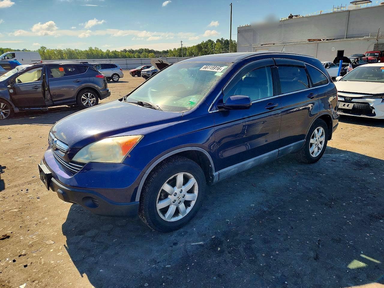 2008 Honda Cr-v Exl Blue vin: 5J6RE48788L019921