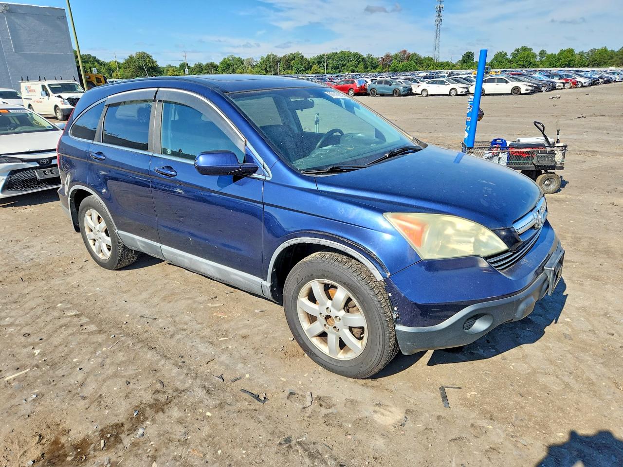 2008 Honda Cr-v Exl Синий vin: 5J6RE48788L019921