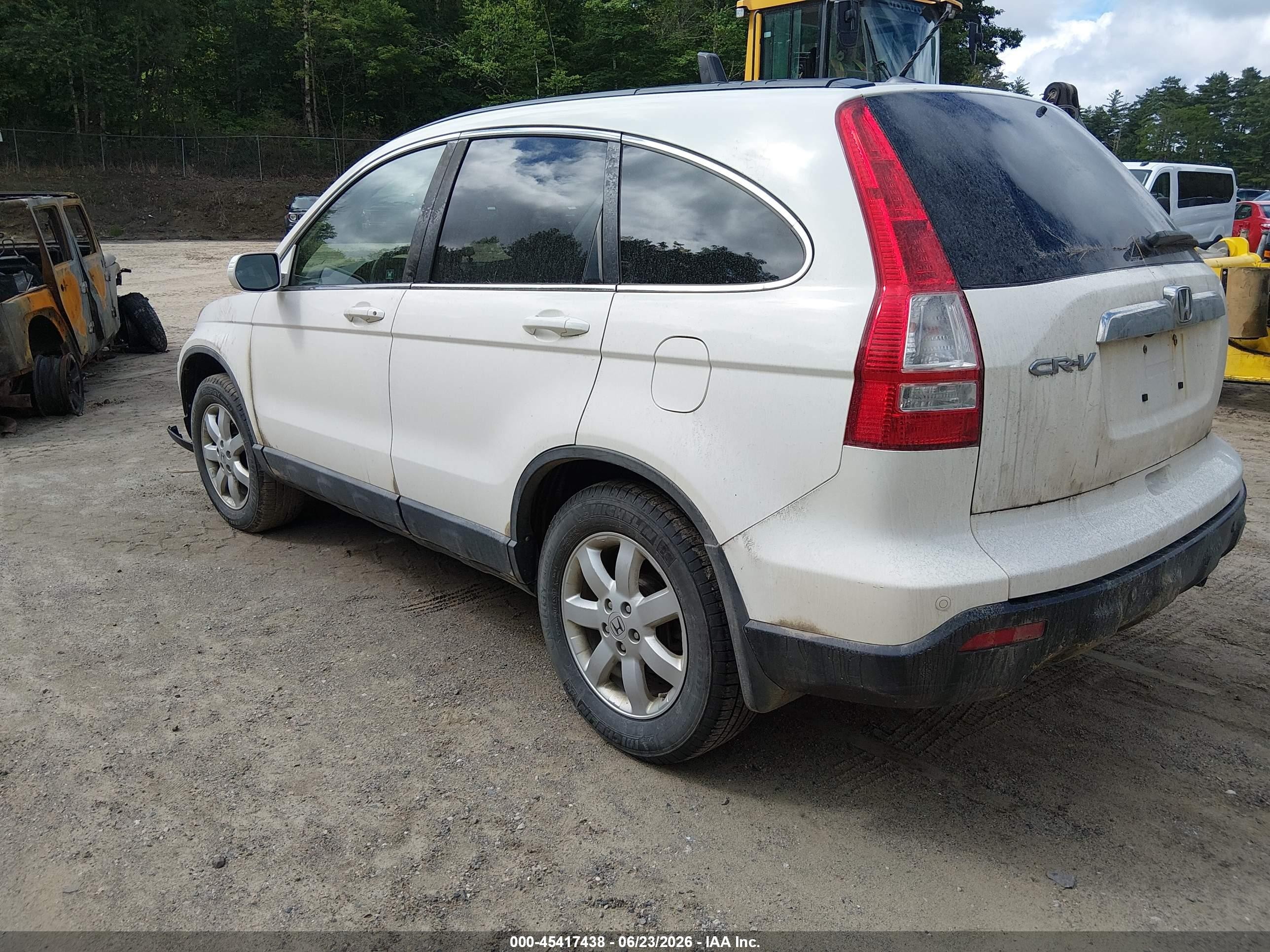 2008 Honda Cr-v Ex-l White vin: 5J6RE48788L043880