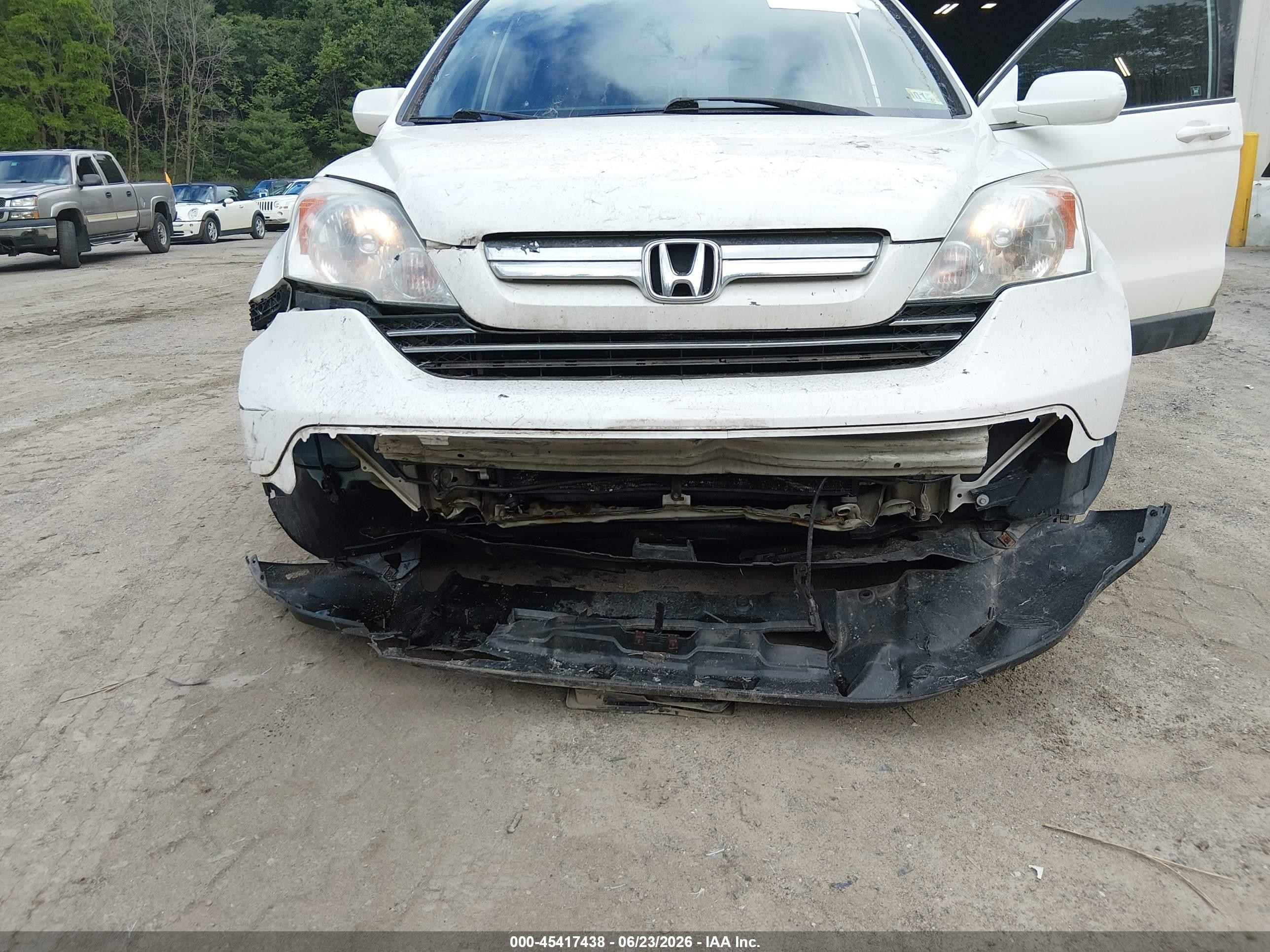 2008 Honda Cr-v Ex-l White vin: 5J6RE48788L043880