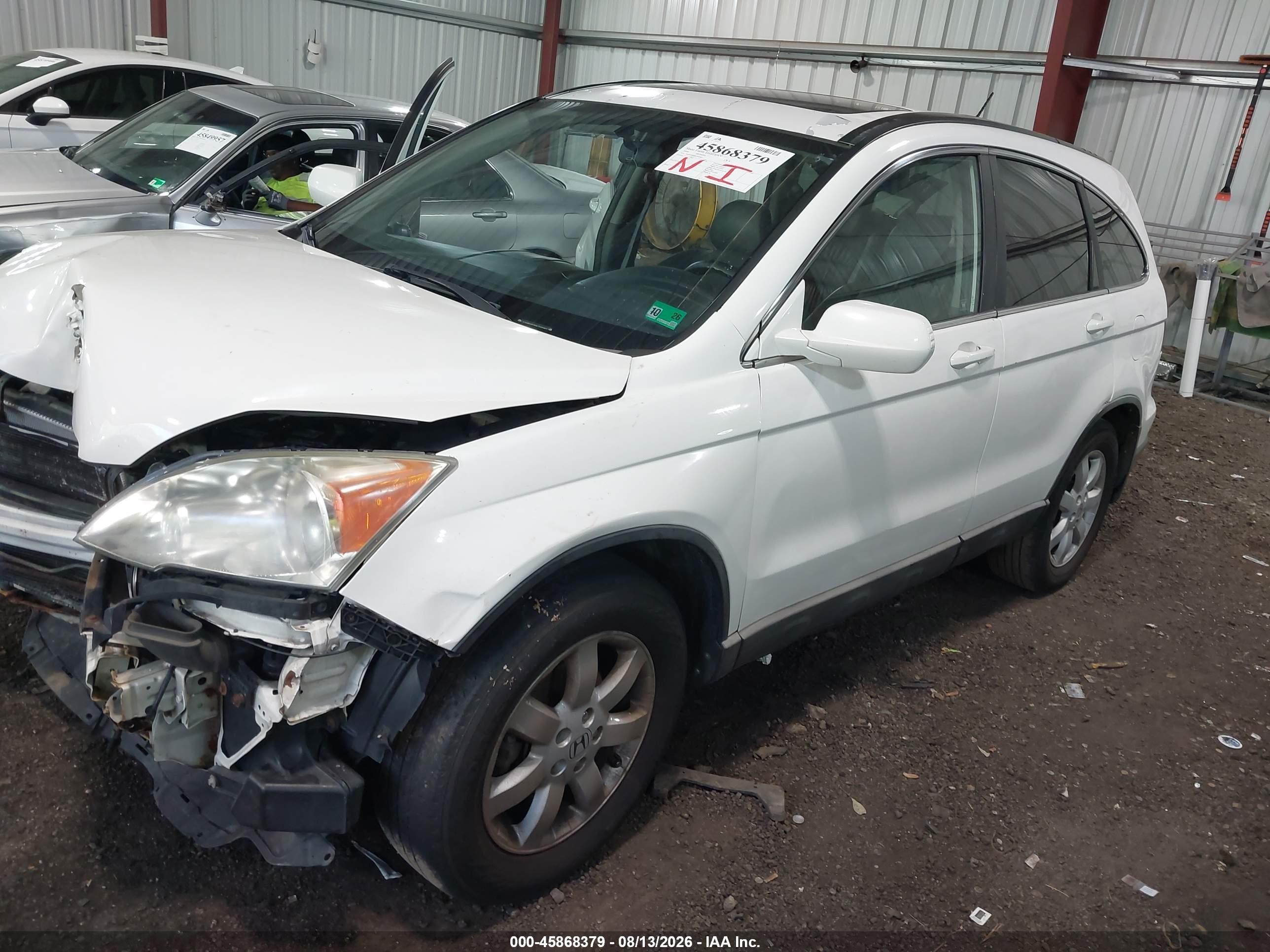2009 Honda Cr-v Ex-l White vin: 5J6RE48789L014087