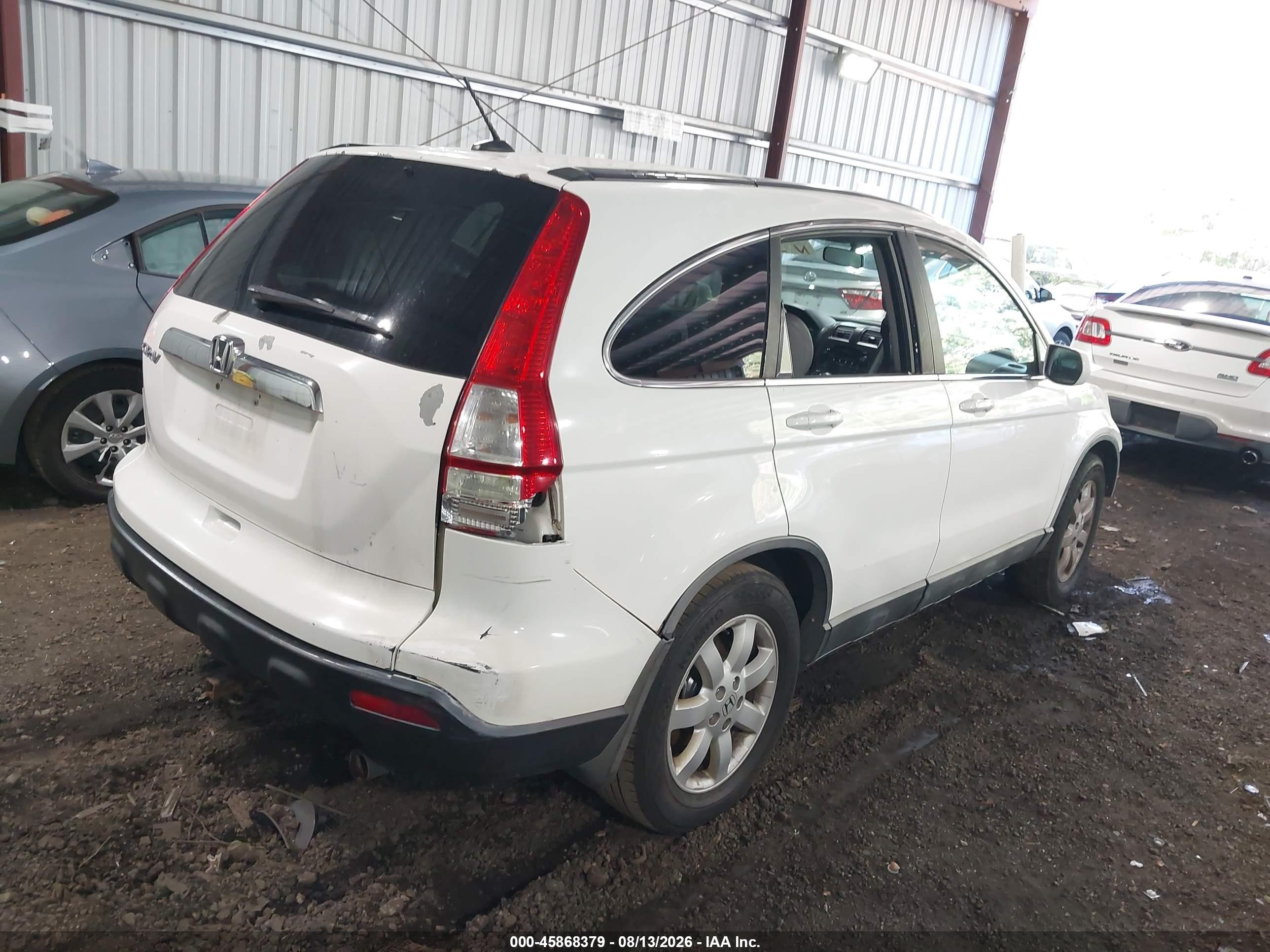 2009 Honda Cr-v Ex-l White vin: 5J6RE48789L014087