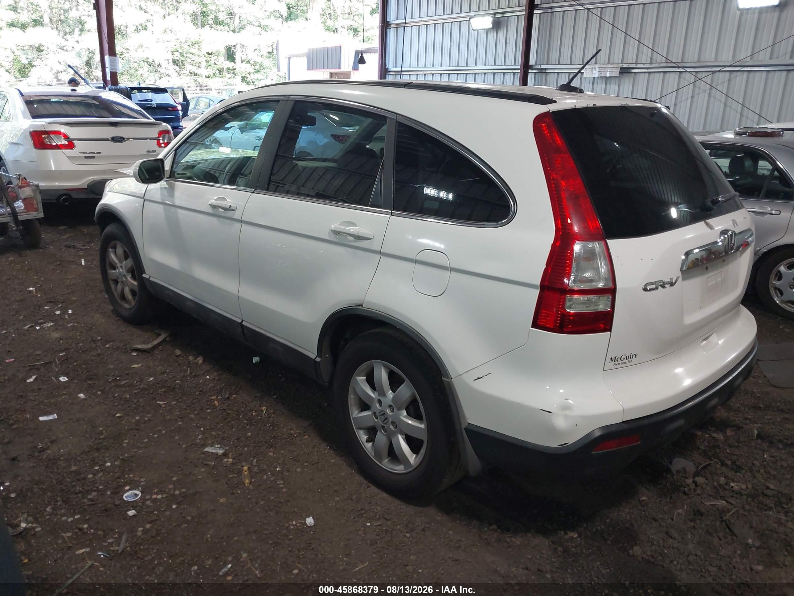 2009 Honda Cr-v Ex-l White vin: 5J6RE48789L014087
