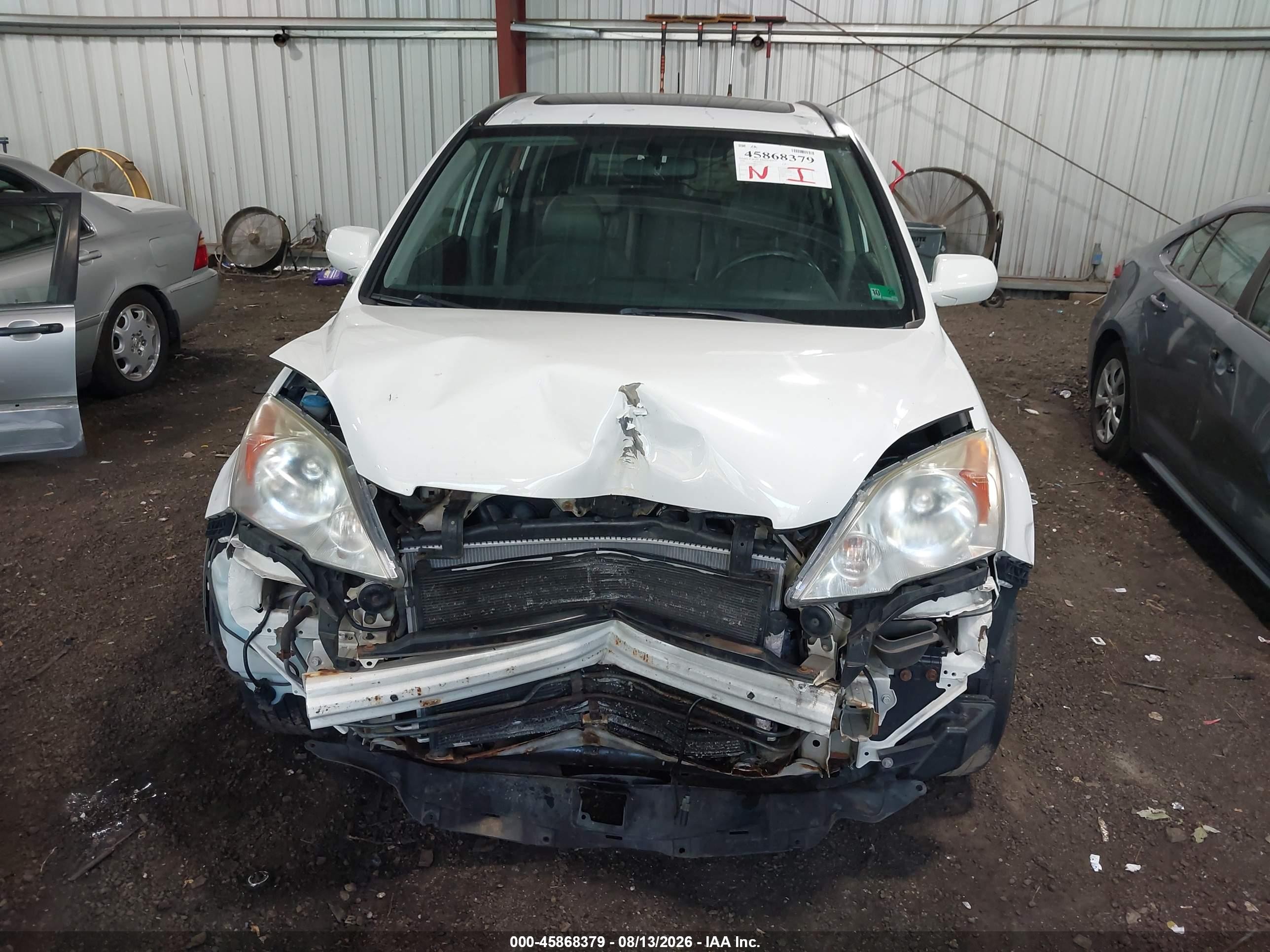 2009 Honda Cr-v Ex-l White vin: 5J6RE48789L014087
