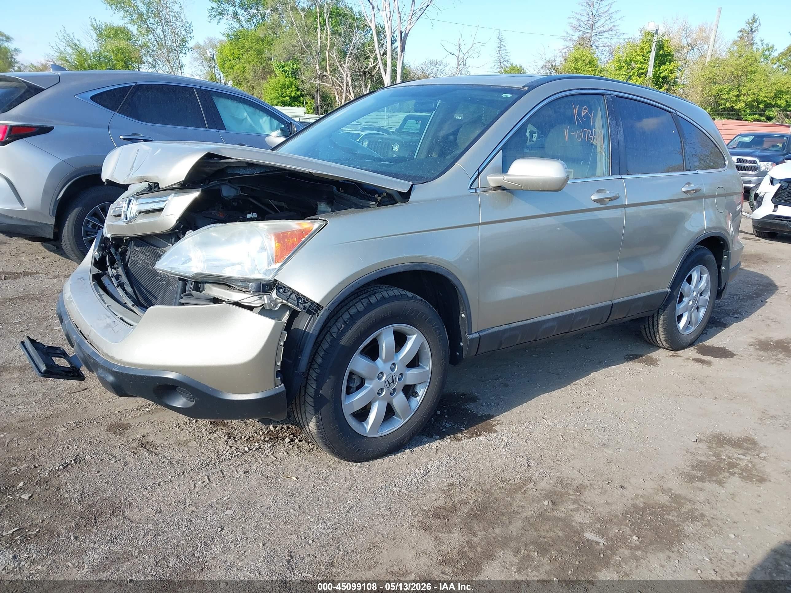 2009 Honda Cr-v Ex-l Gold vin: 5J6RE48789L017359
