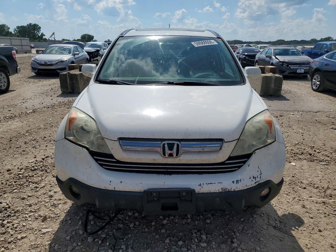 2009 Honda Crv Ex-l White vin: 5J6RE48789L017586