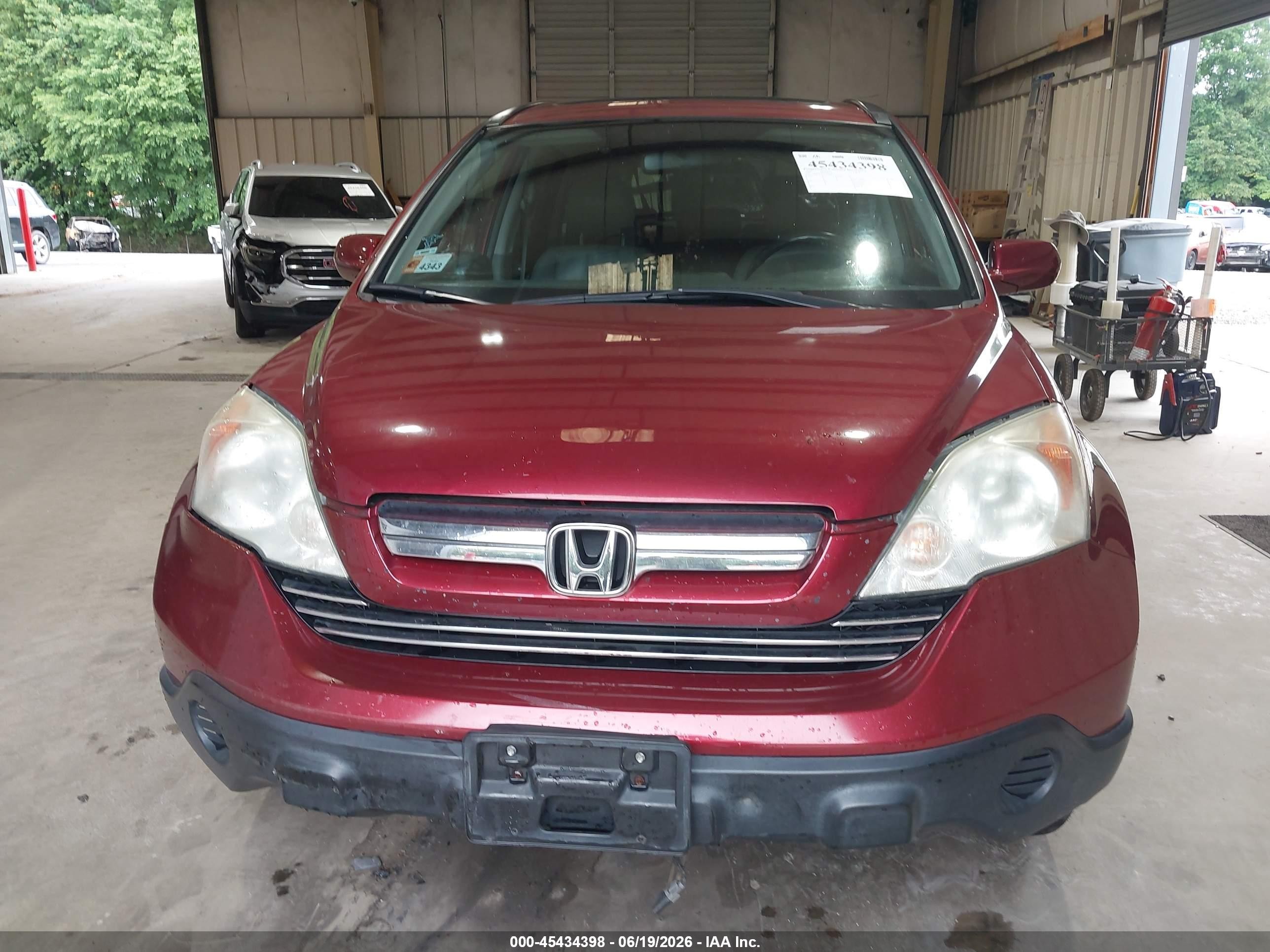 2009 Honda Cr-v Ex-l Red vin: 5J6RE48789L030838