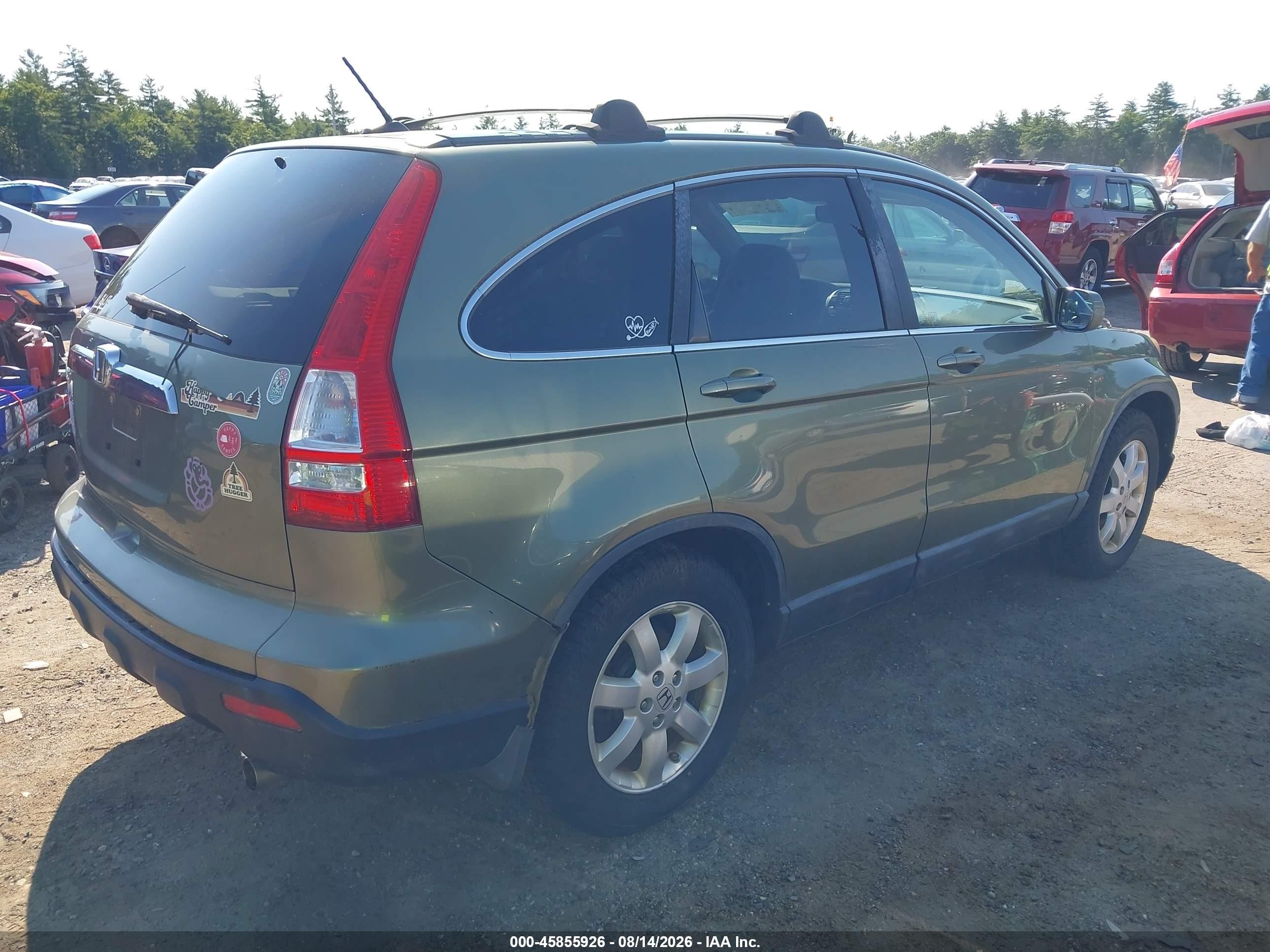 2009 Honda Cr-v Ex-l Зеленый vin: 5J6RE48789L058154
