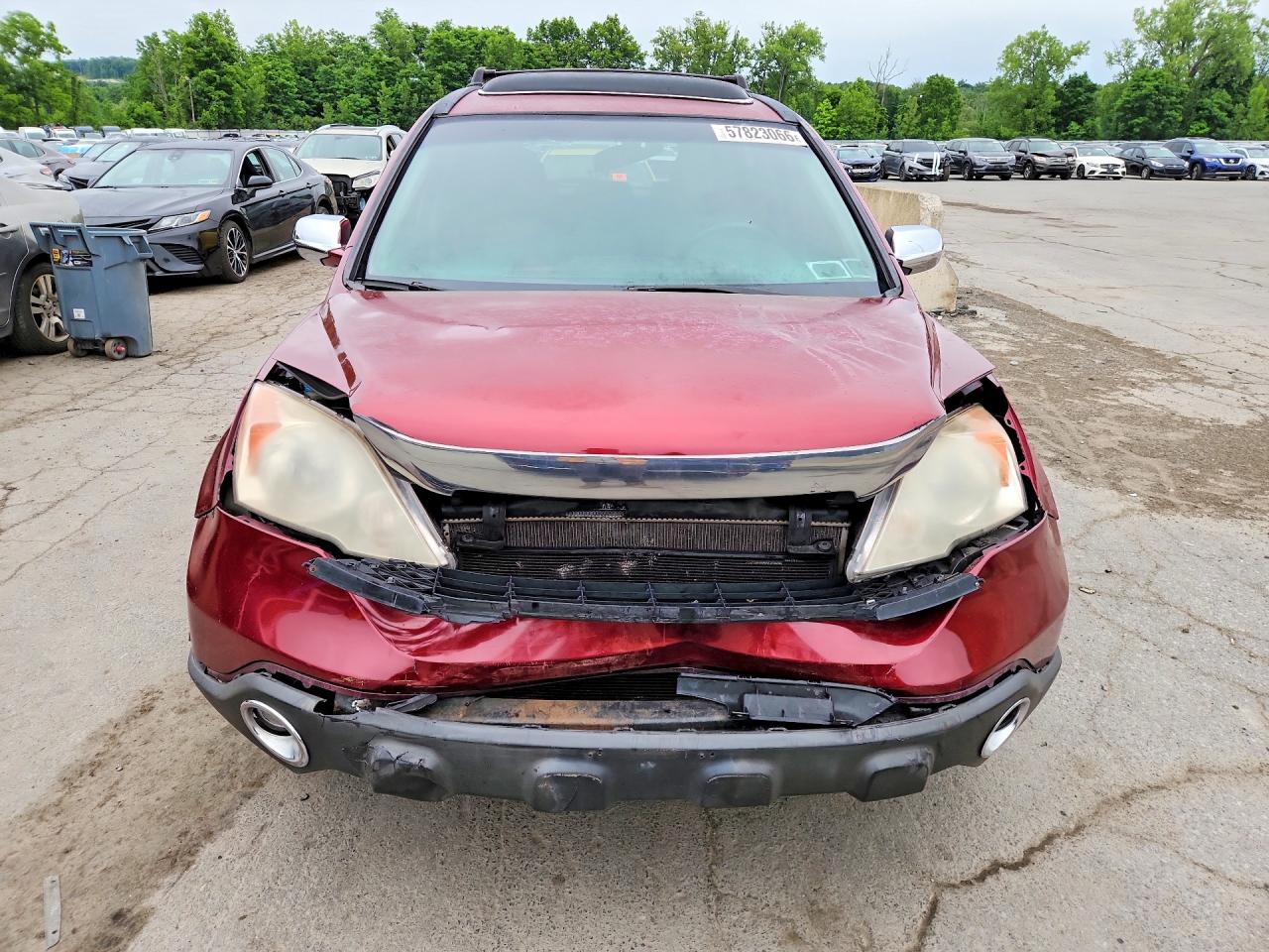 2009 Honda Cr-v Exl Burgundy vin: 5J6RE48789L069428