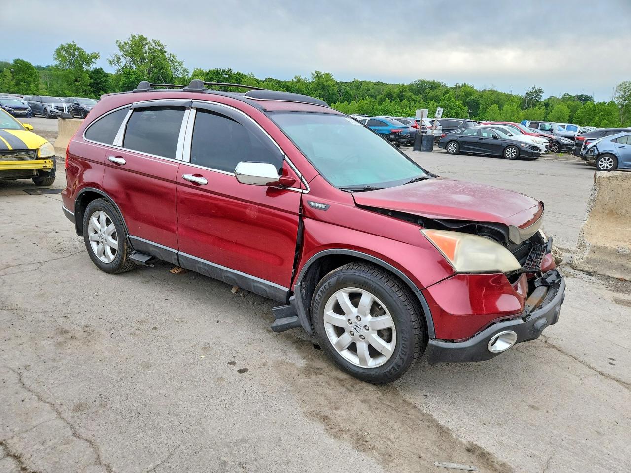 2009 Honda Cr-v Exl Burgundy vin: 5J6RE48789L069428