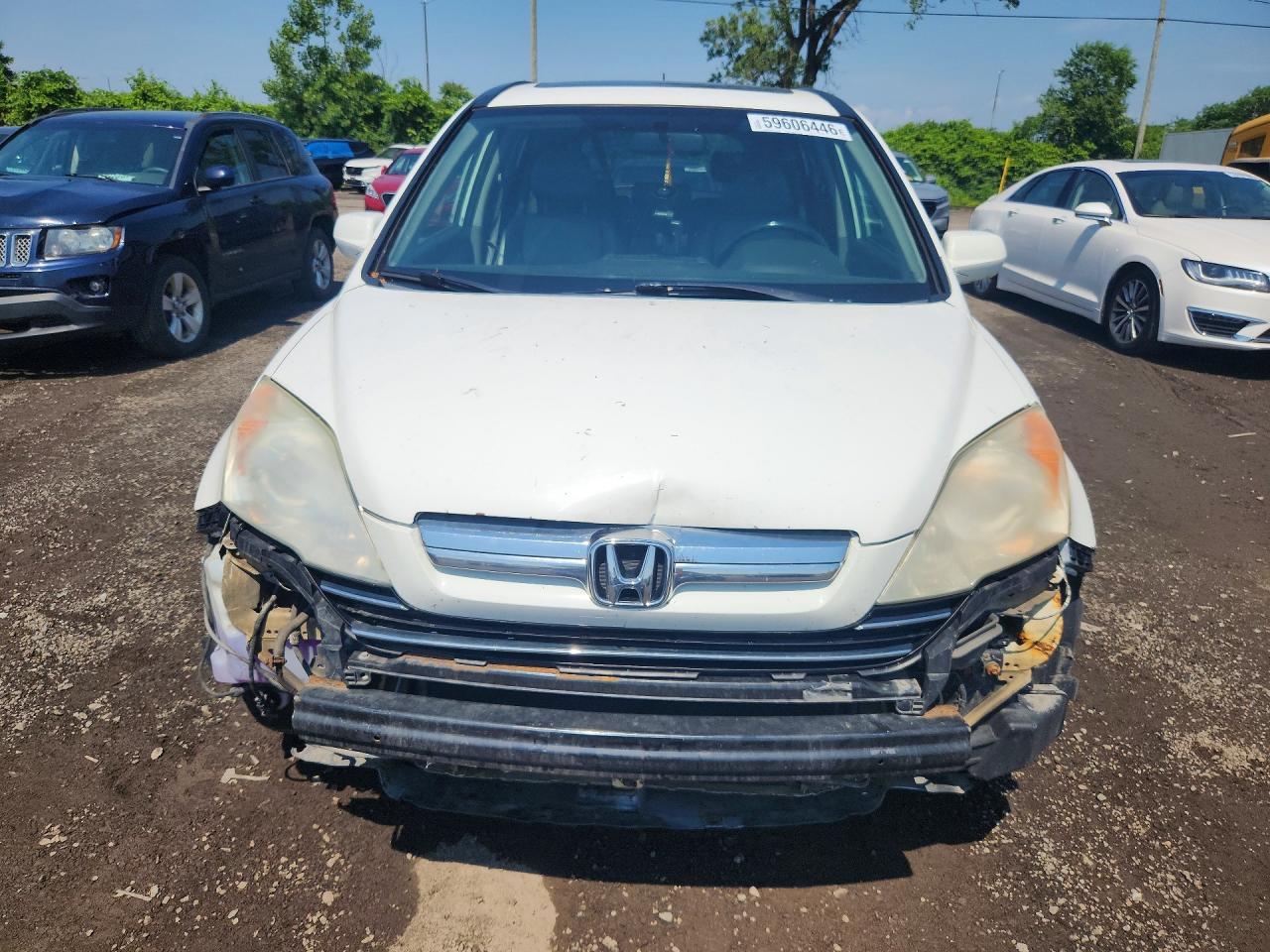 2009 Honda Cr-v Exl White vin: 5J6RE48789L808703