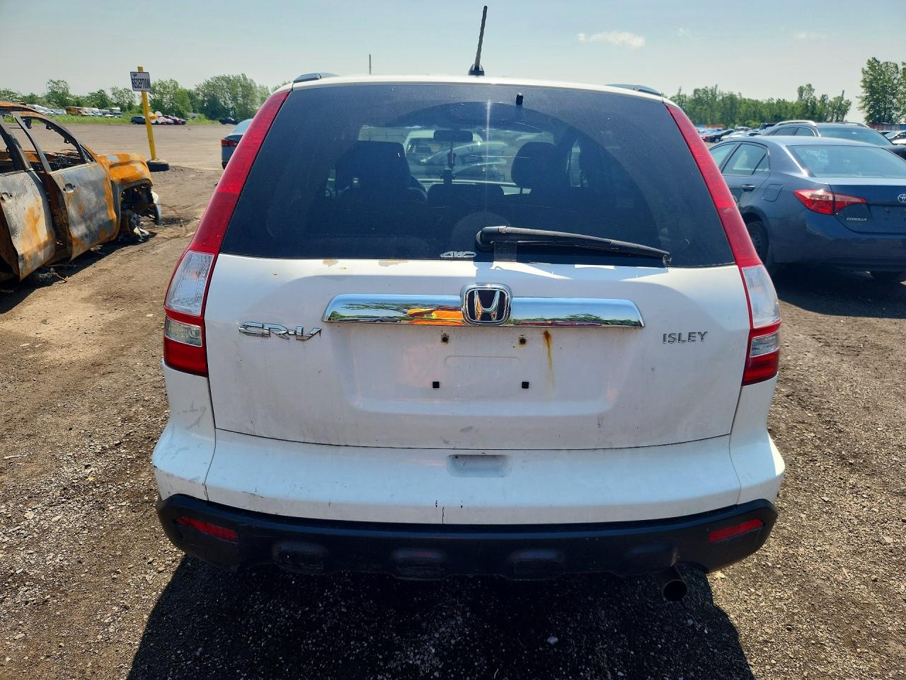2009 Honda Cr-v Exl White vin: 5J6RE48789L808703