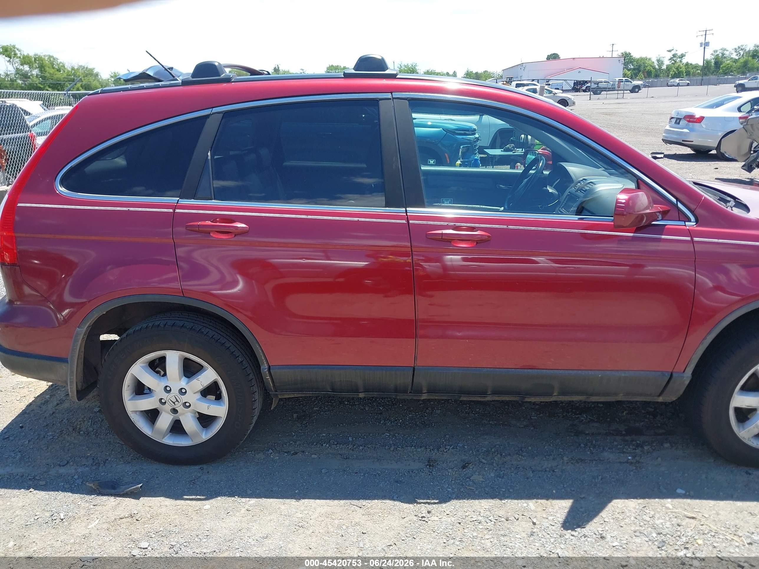 2007 Honda Cr-v Ex-l Maroon vin: 5J6RE48797L011048