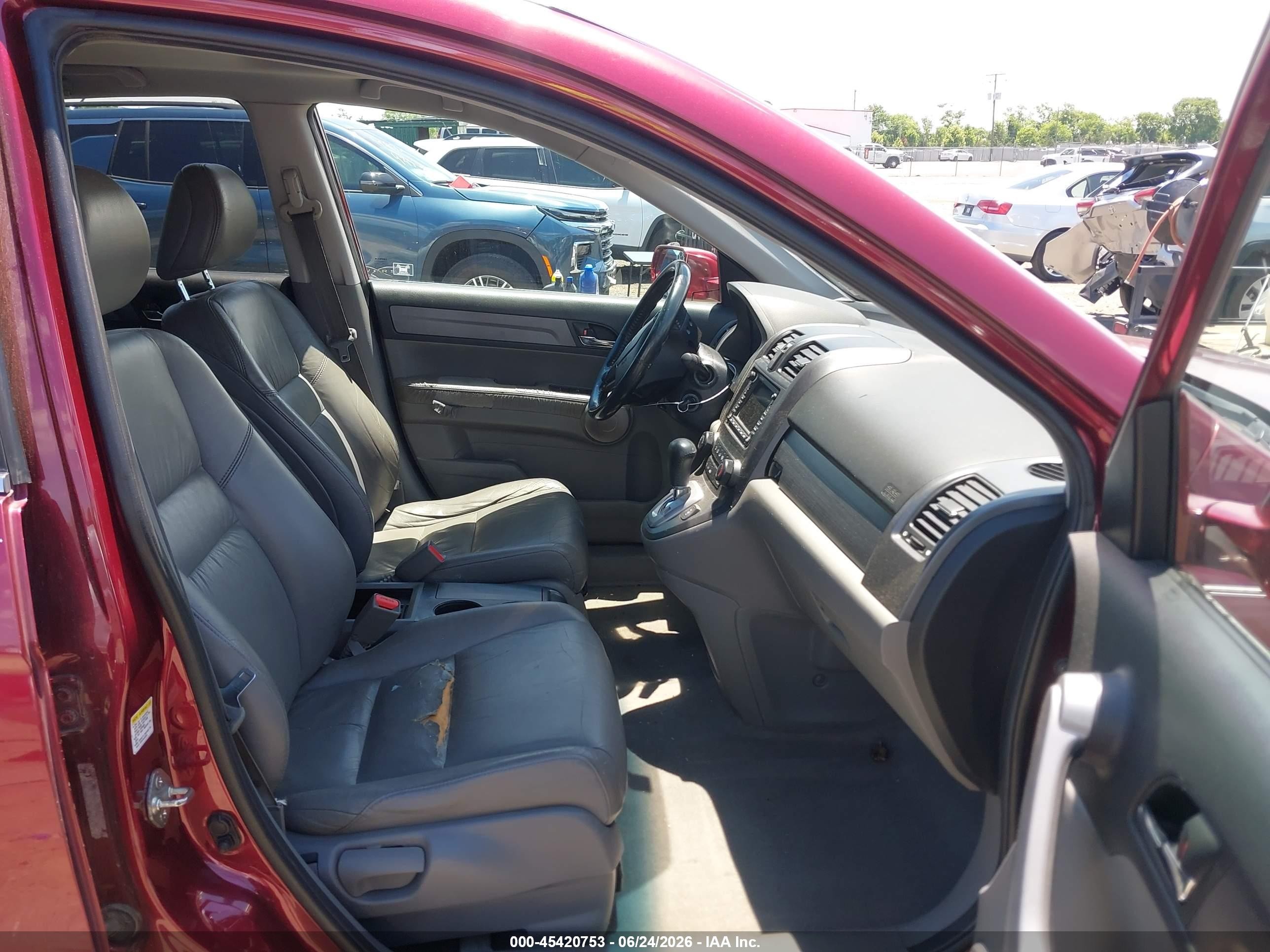 2007 Honda Cr-v Ex-l Maroon vin: 5J6RE48797L011048
